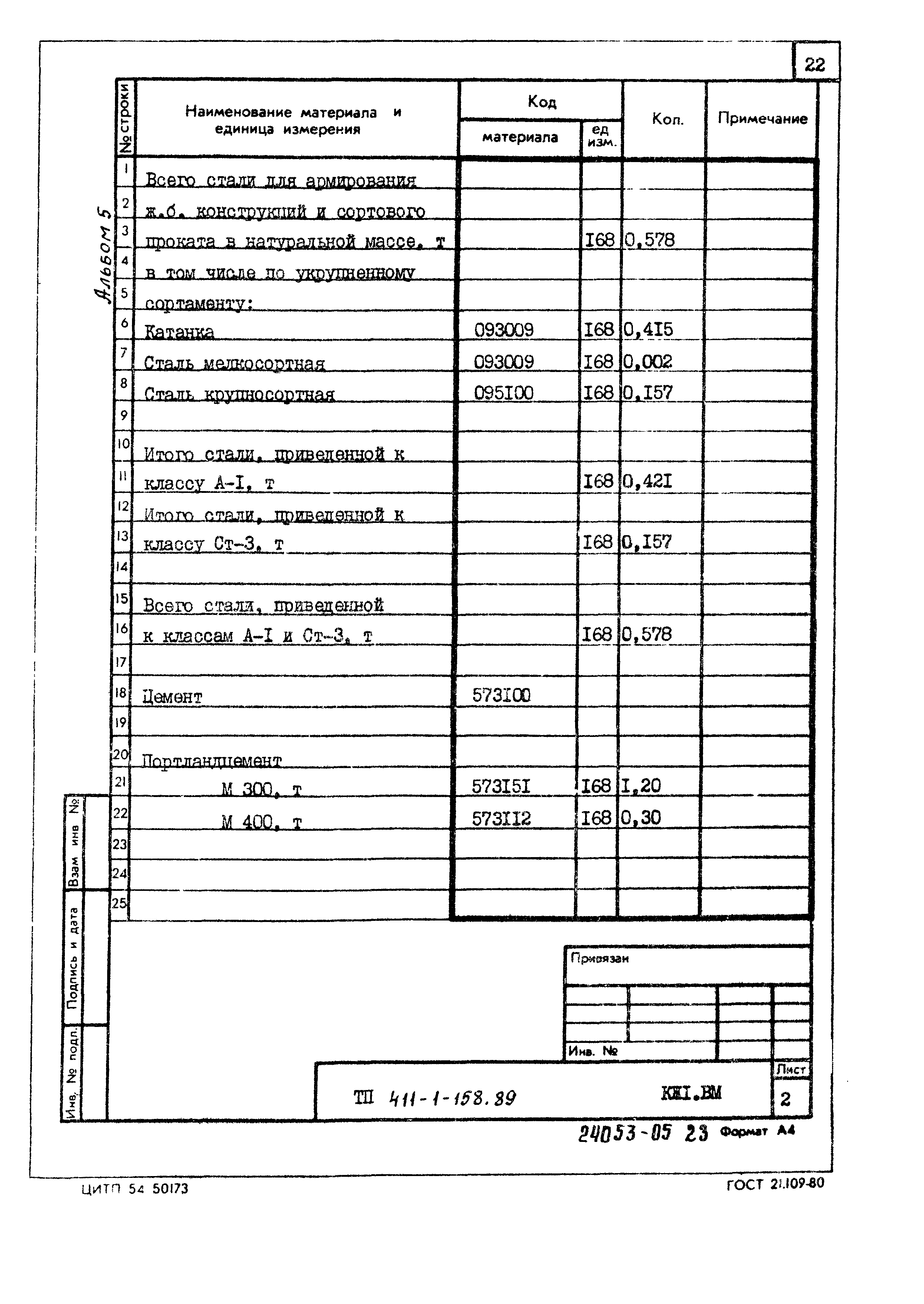 Типовой проект 411-1-158.89