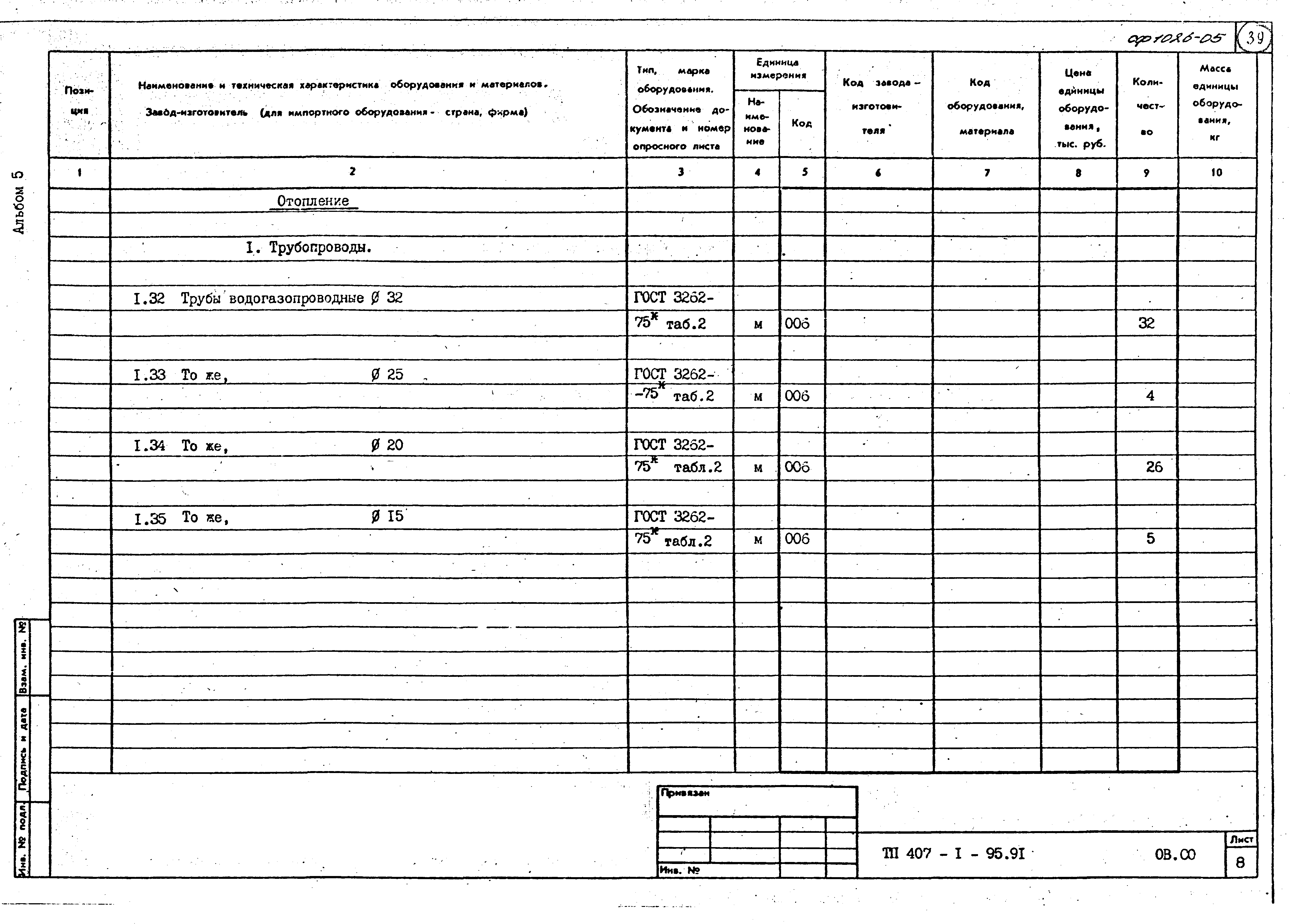 Типовой проект 407-1-95.91