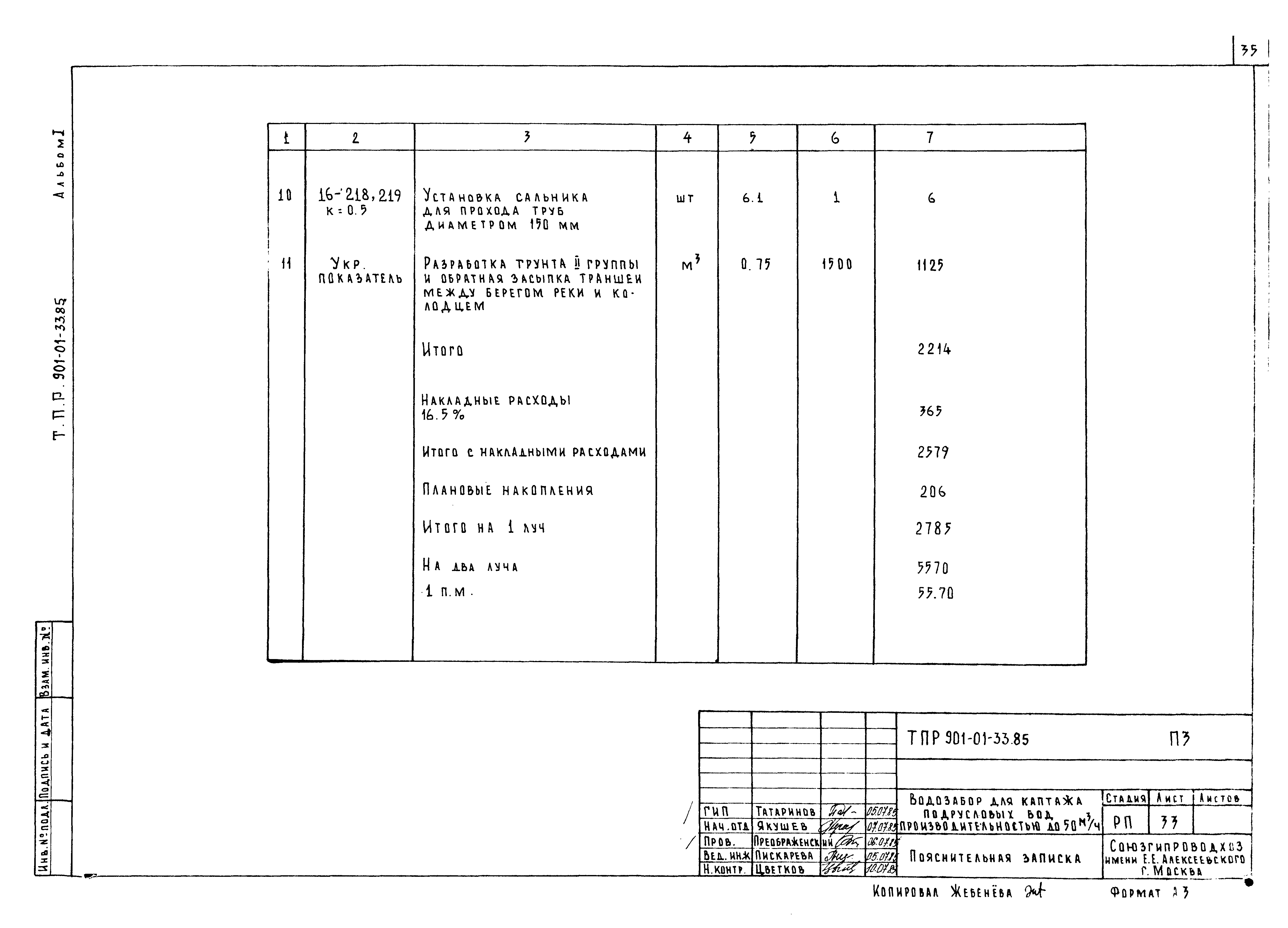 Типовые проектные решения 901-01-33.85