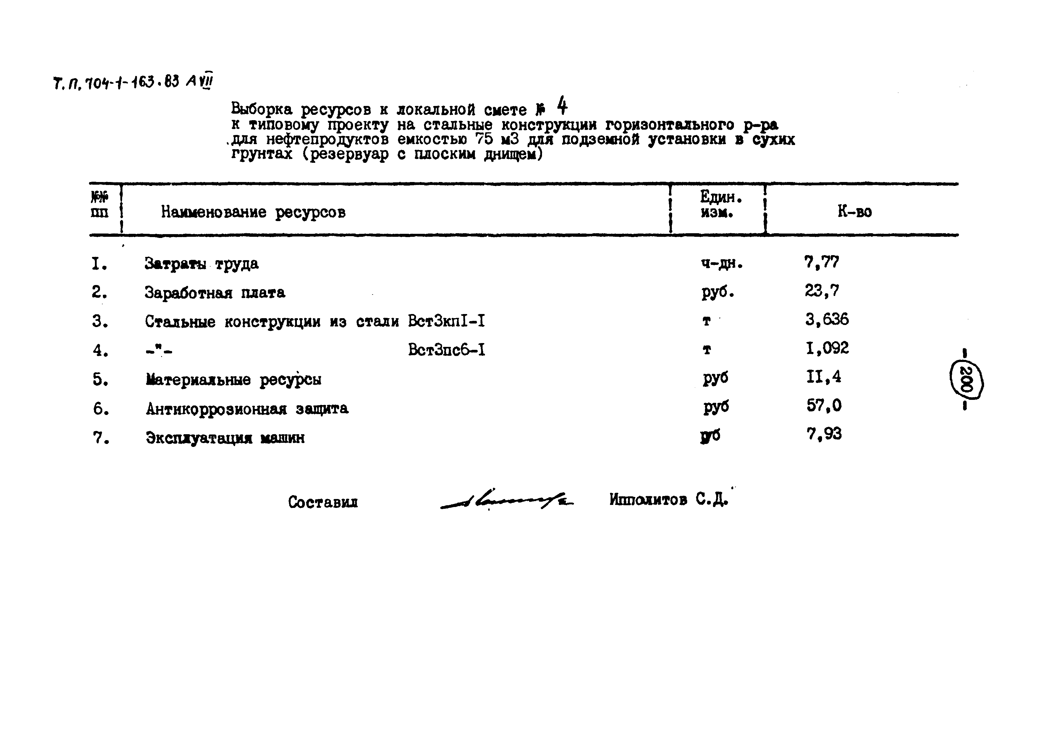 Типовой проект 704-1-163.83