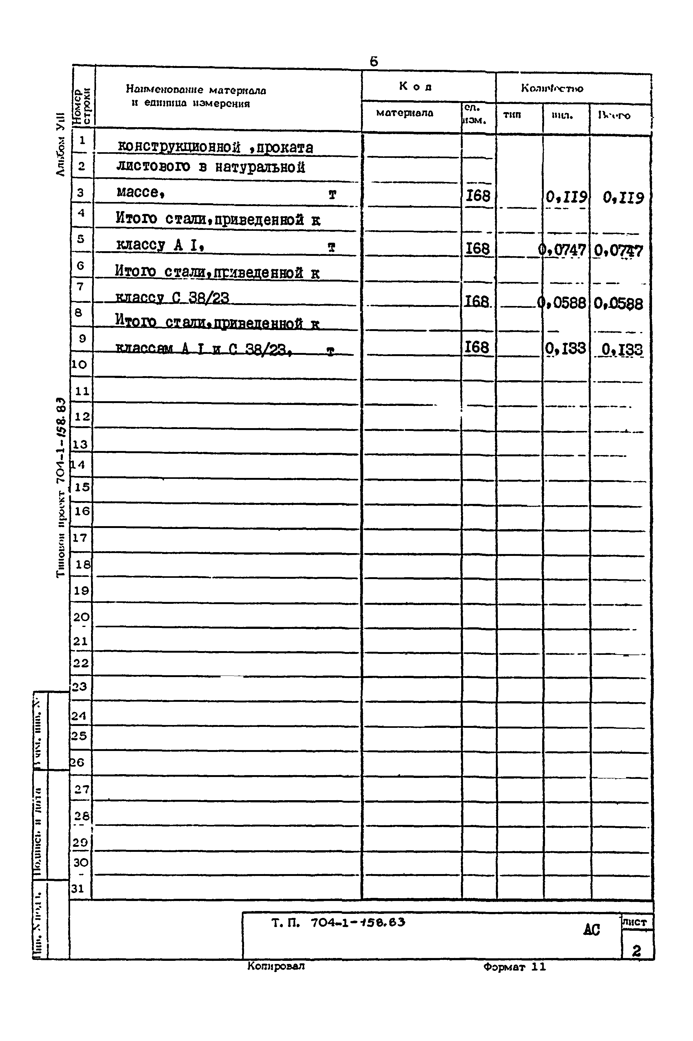 Типовой проект 704-1-158.83