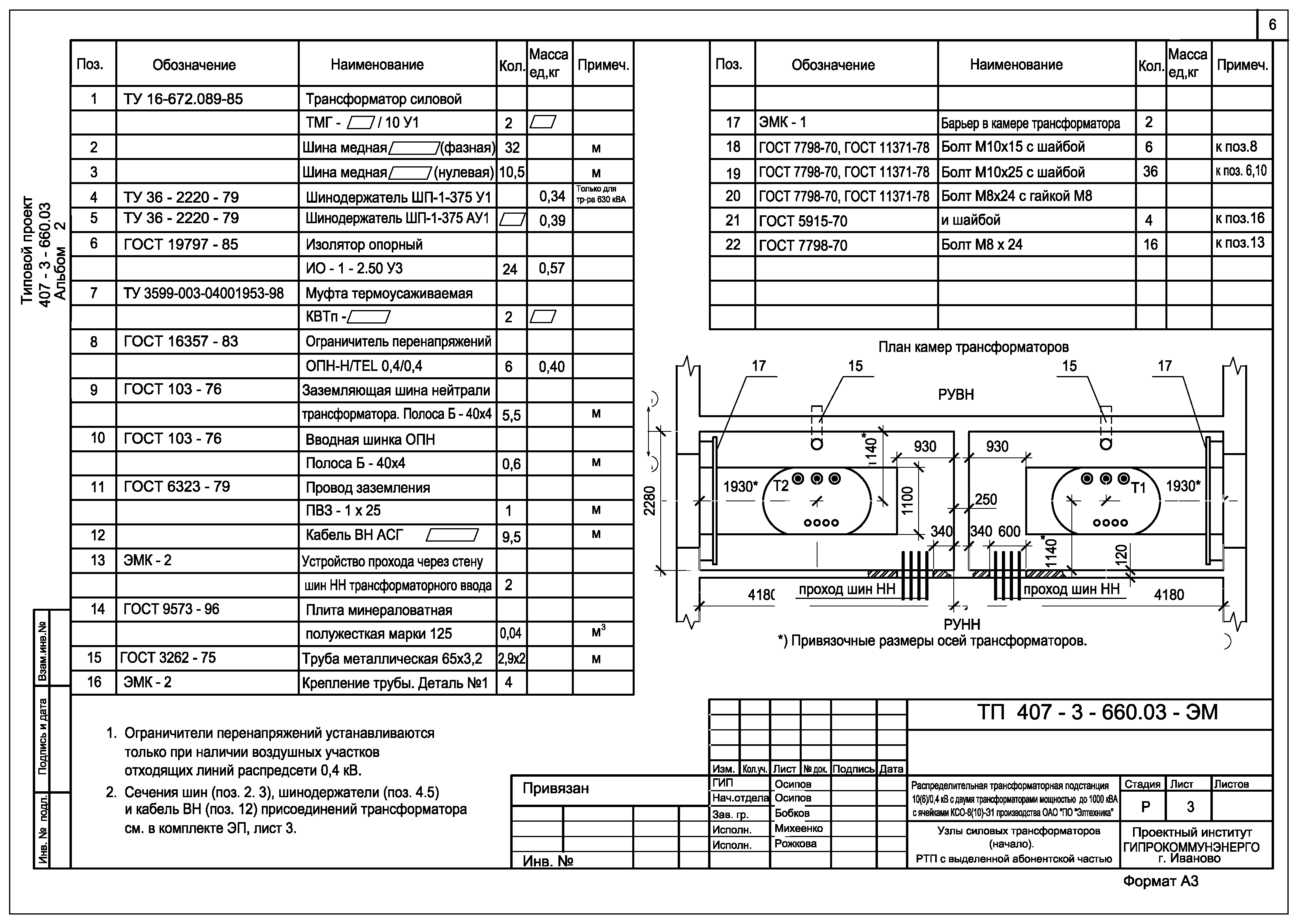Типовой проект 407-3-660.03