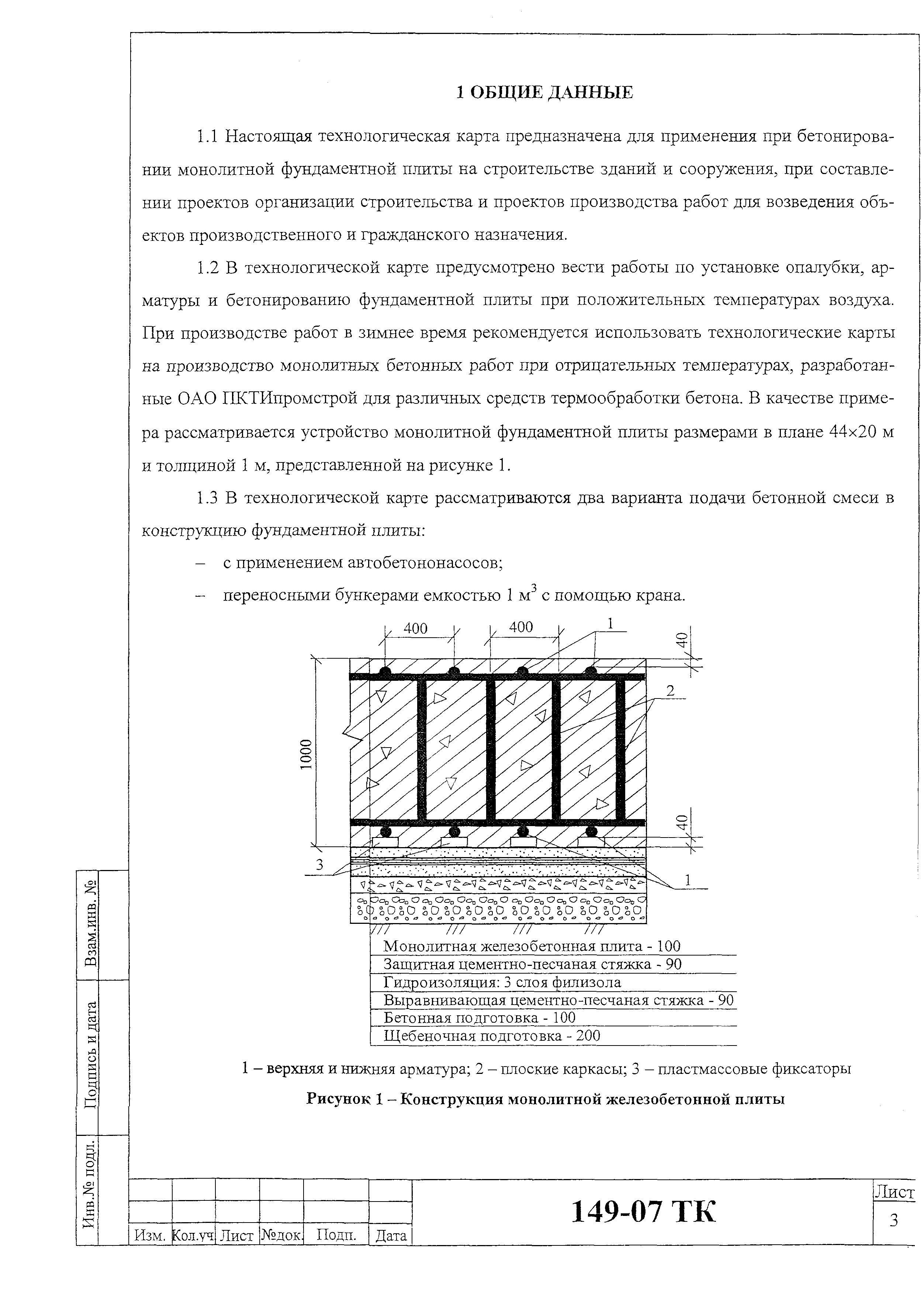 Технологическая карта 149-07 ТК