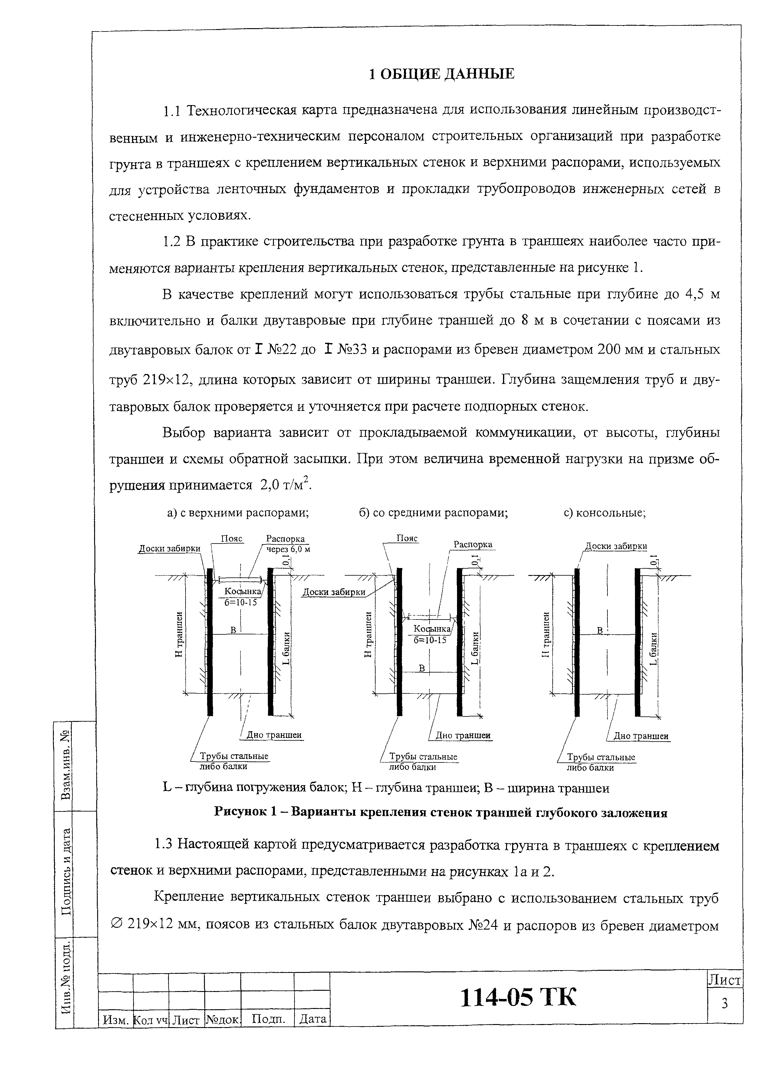 Технологическая карта 114-05 ТК