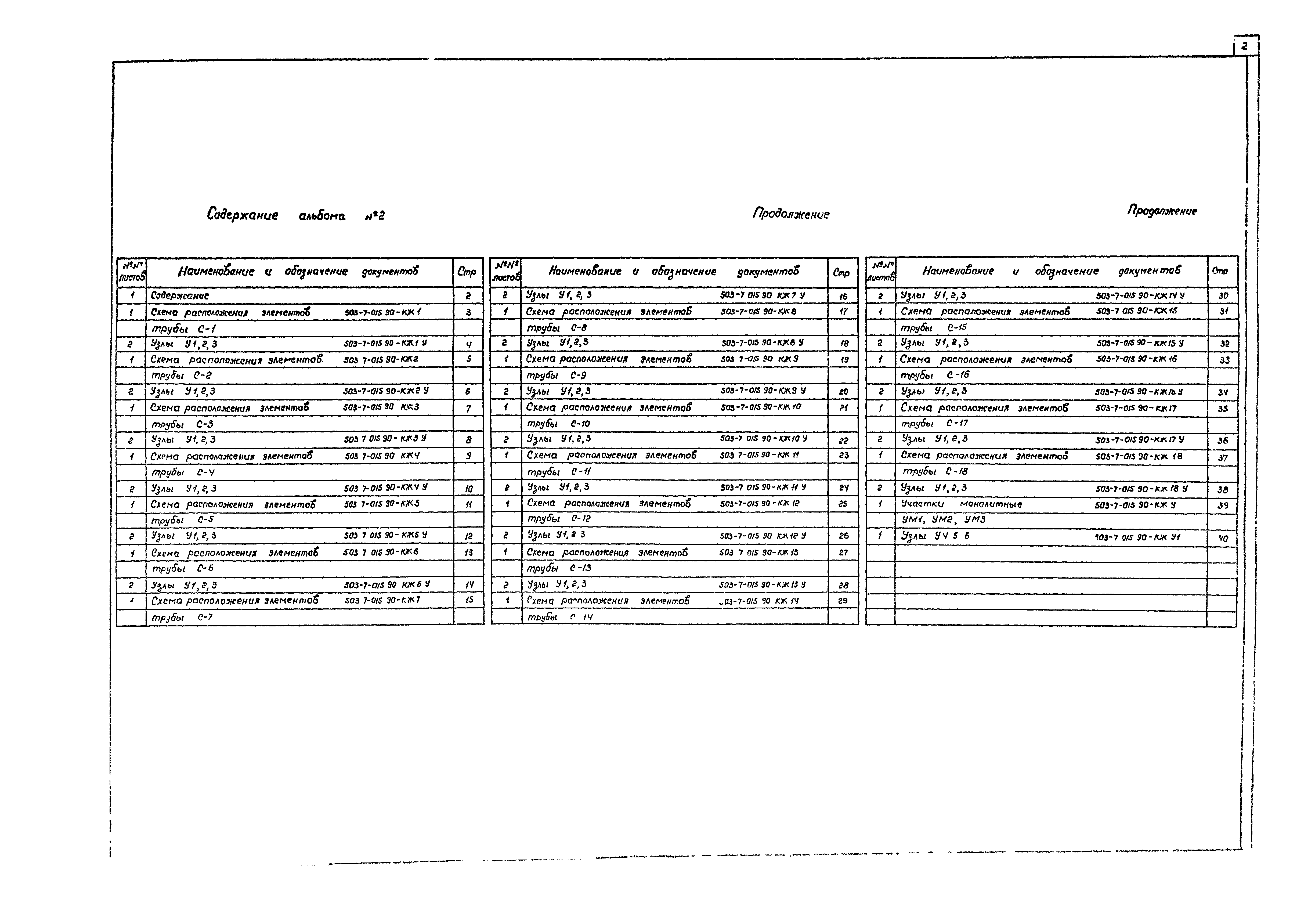 Типовые проектные решения 503-7-015.90