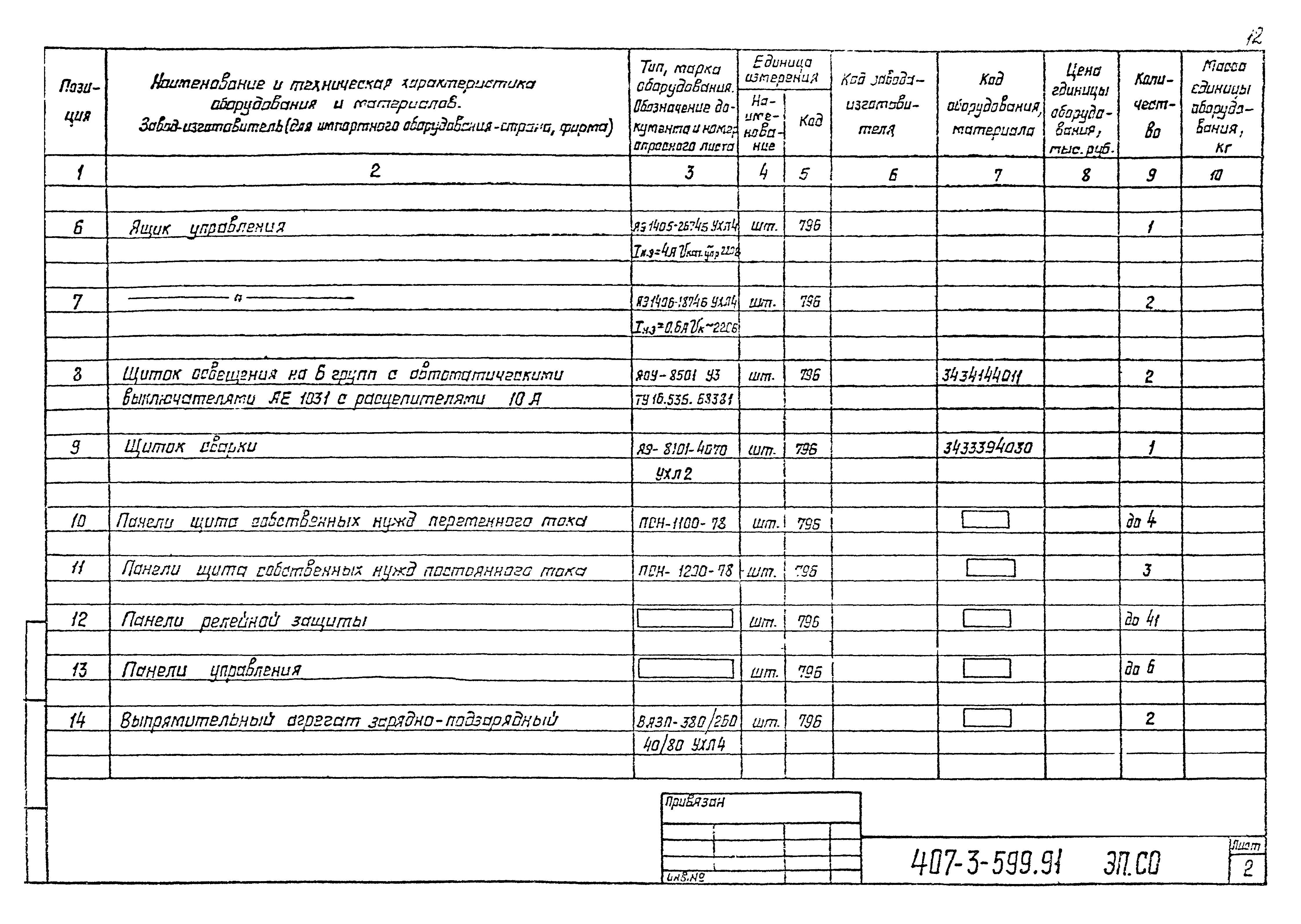 Типовой проект 407-3-599.91