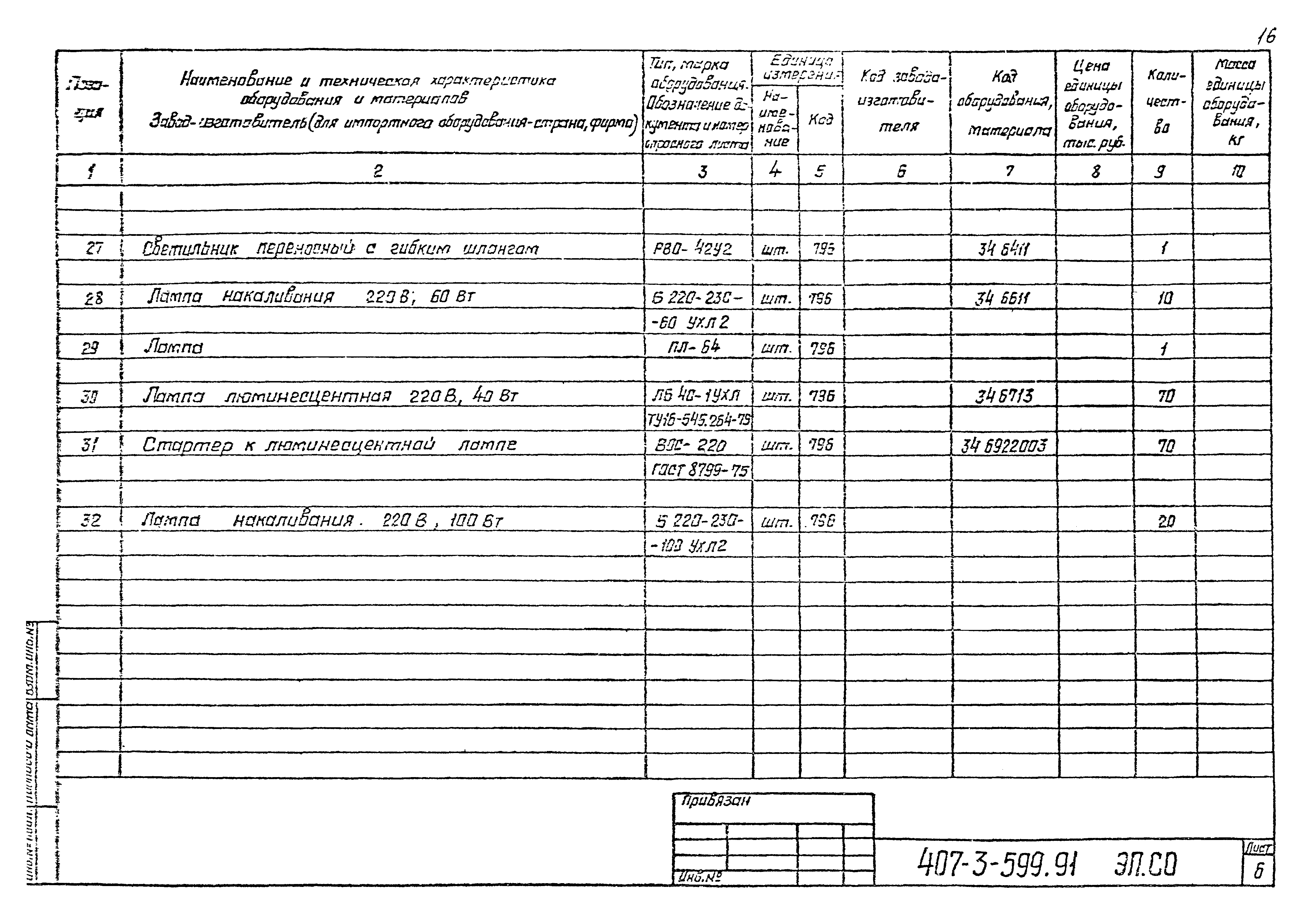 Типовой проект 407-3-599.91