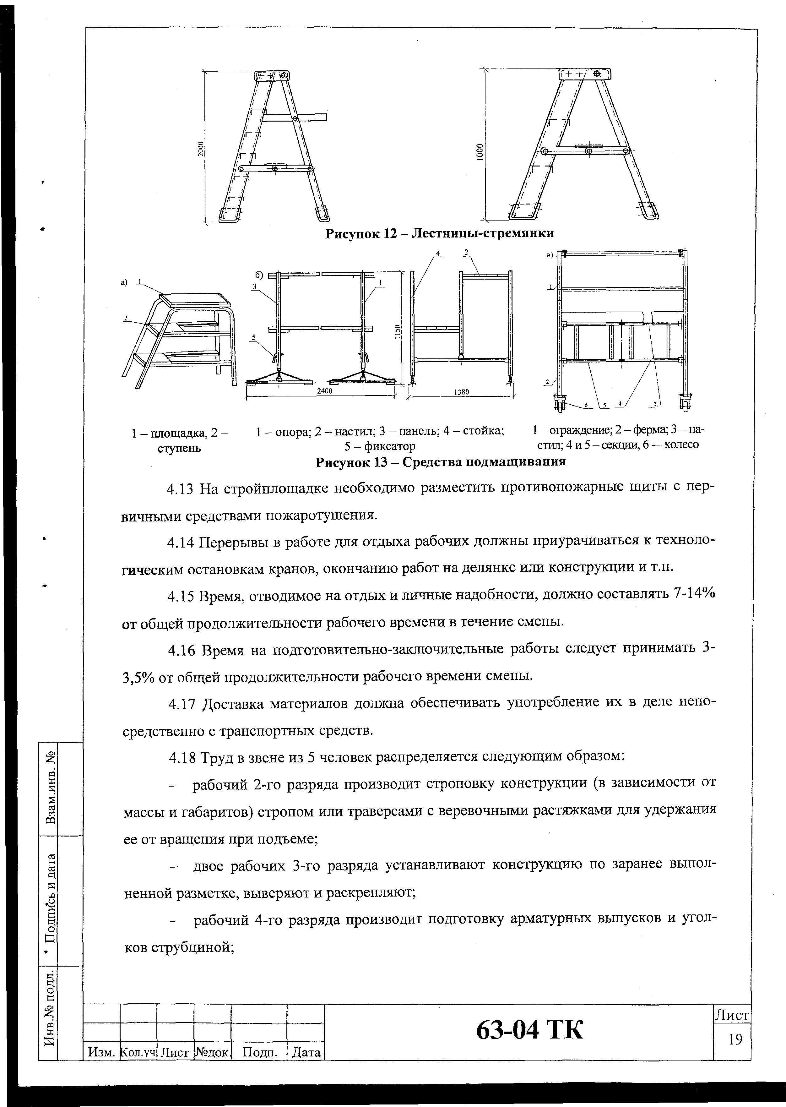 Технологическая карта 63-04 ТК