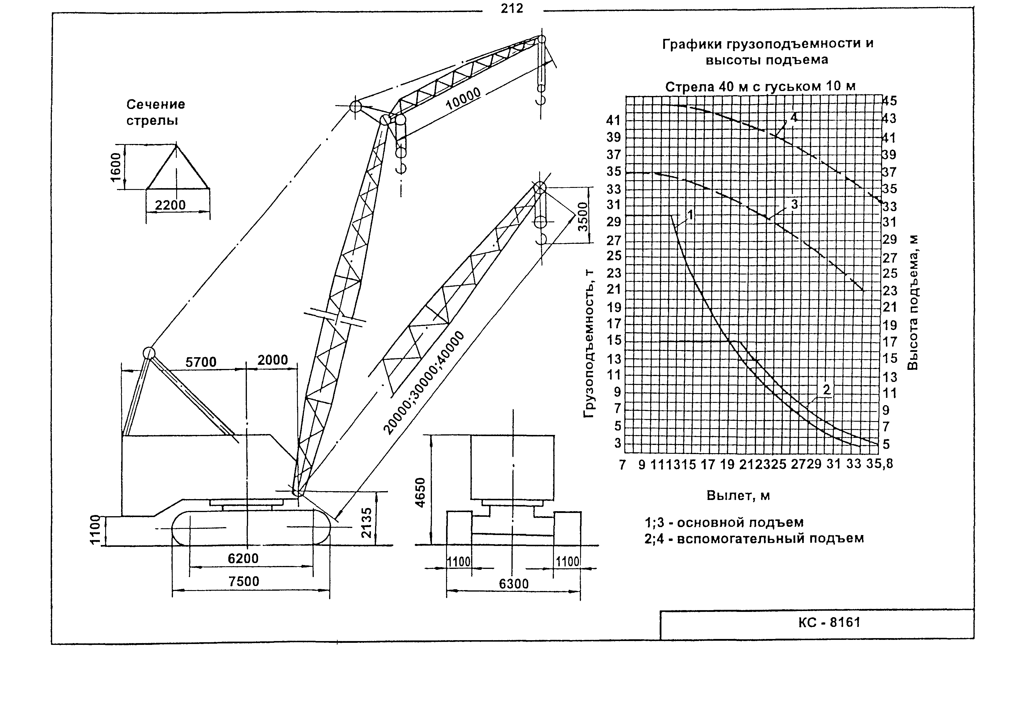 Высота м краны. Грузоподъемность крана КС-8161. КС-8161 технические характеристики гусеничный кран. Гусеничный кран КС 8165 технические характеристики. Кран КС 8161 технические характеристики.