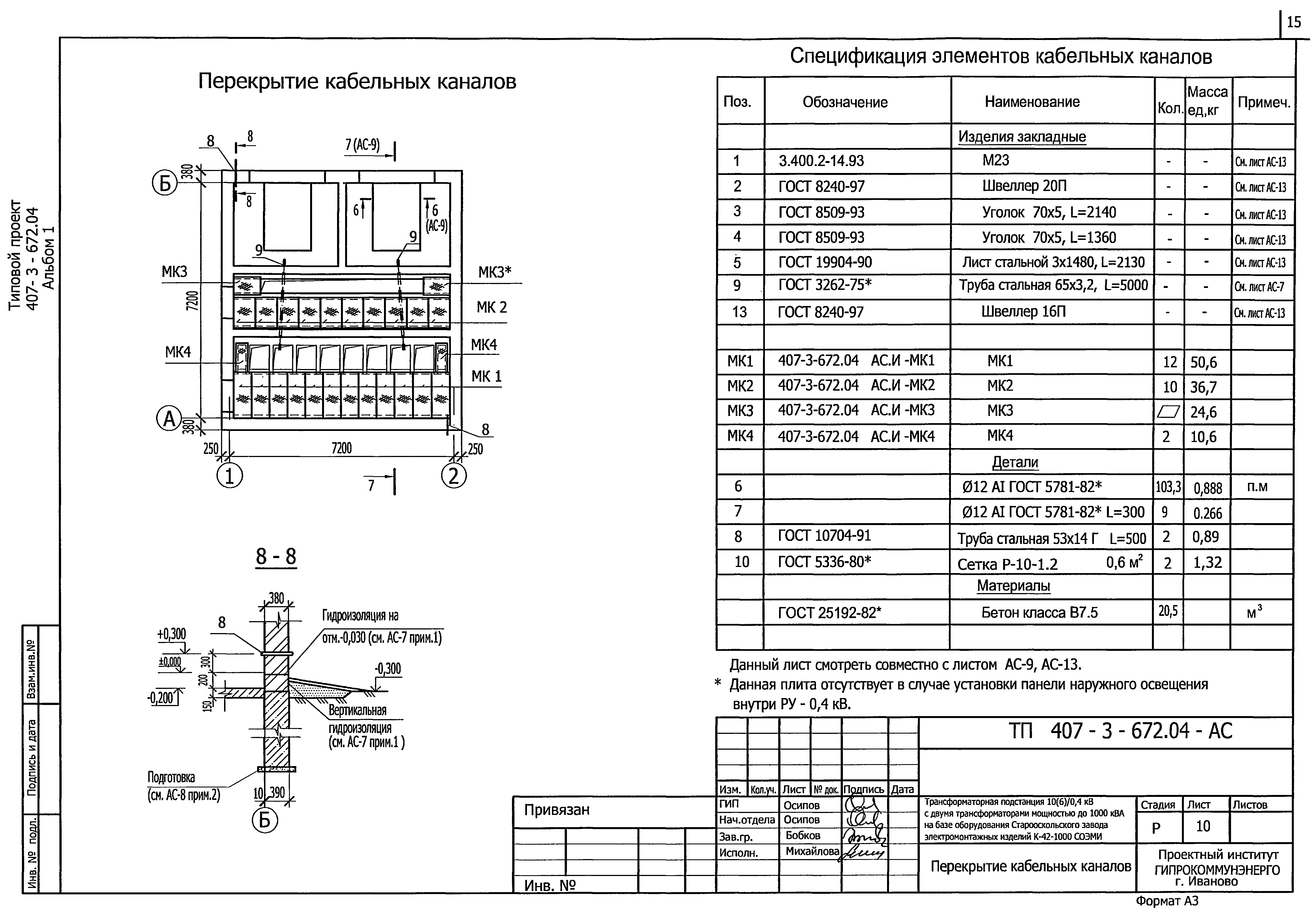Типовой проект 407-3-672.04