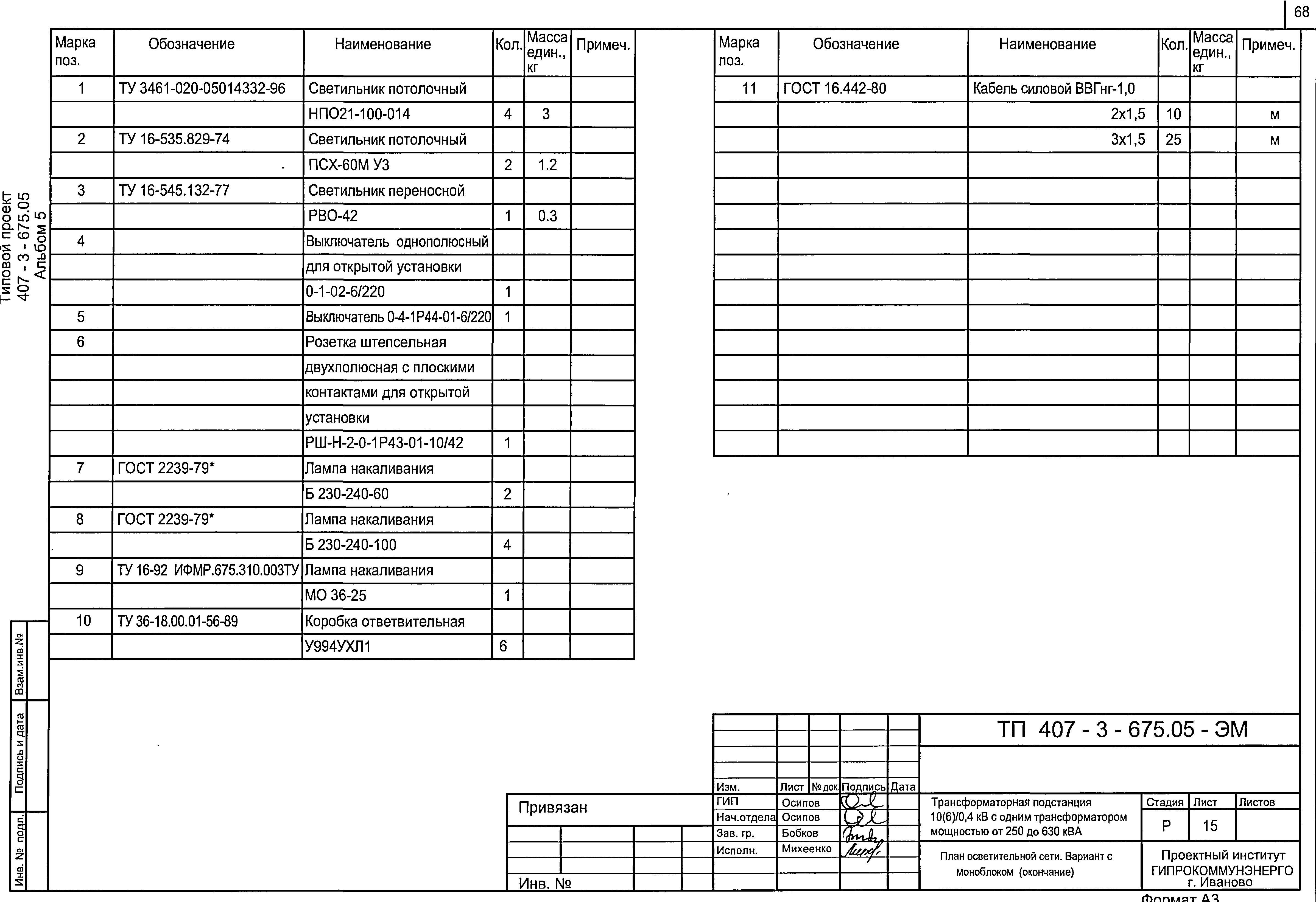 Типовой проект 407-3-675.05