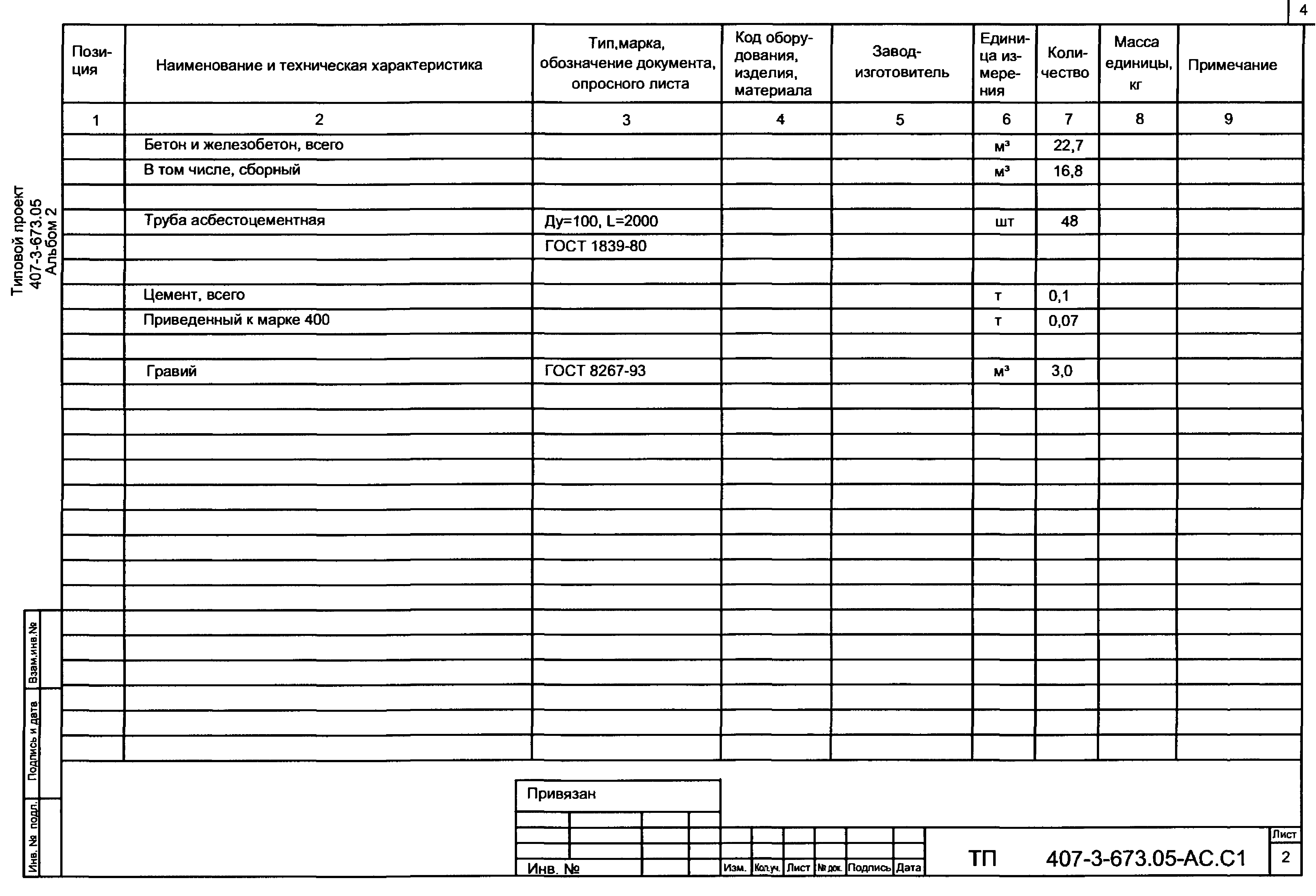 Типовой проект 407-3-673.05