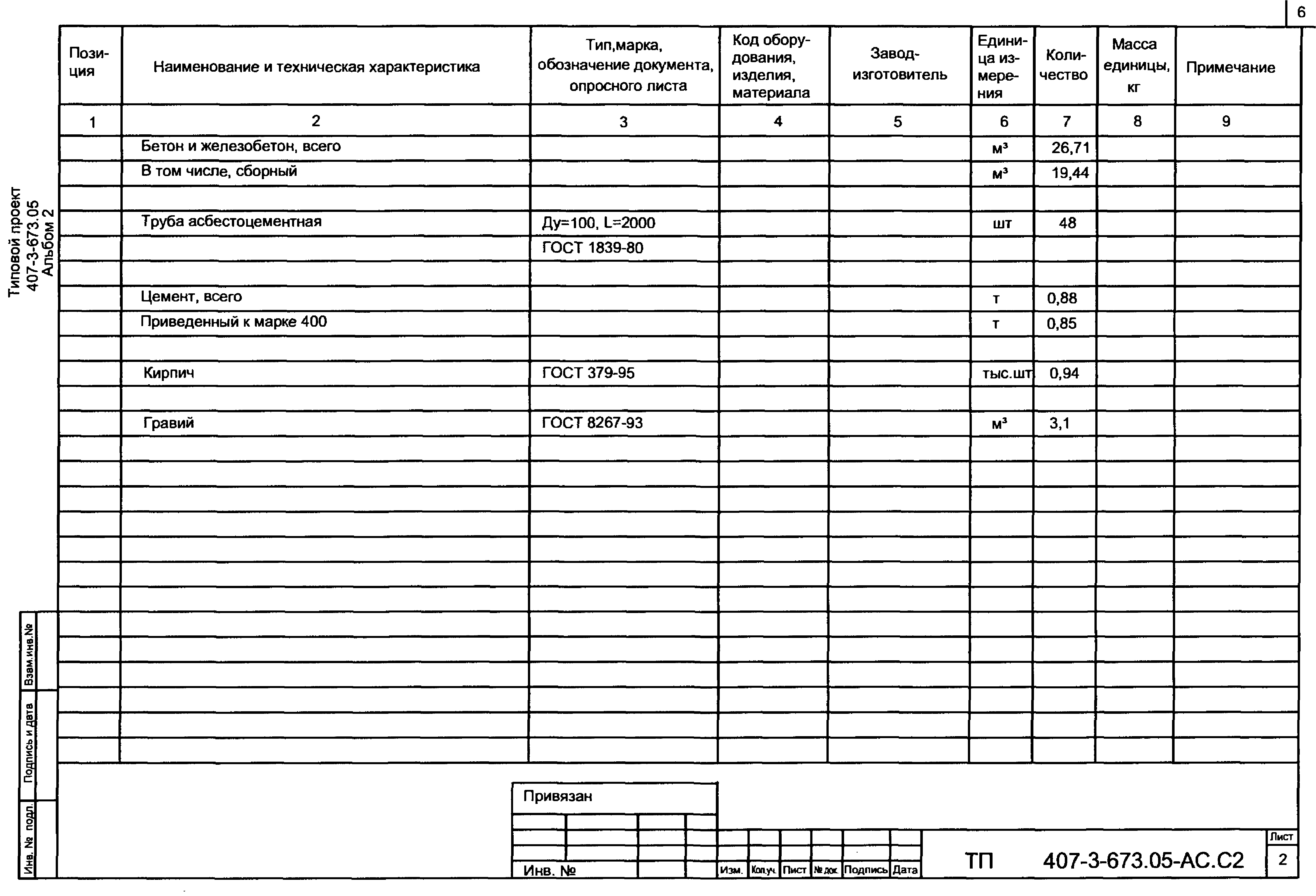 Типовой проект 407-3-673.05