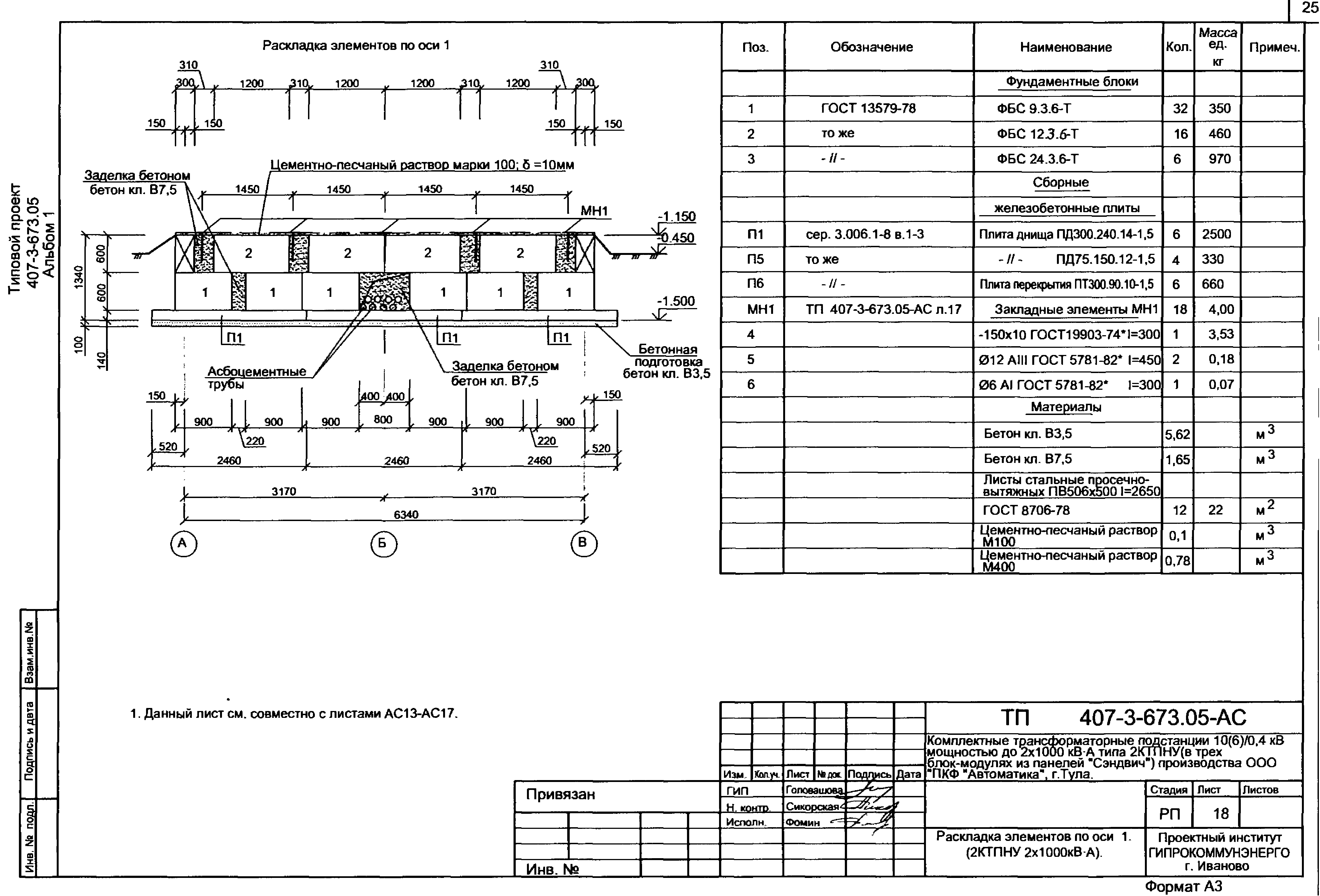 Типовой проект 407-3-673.05