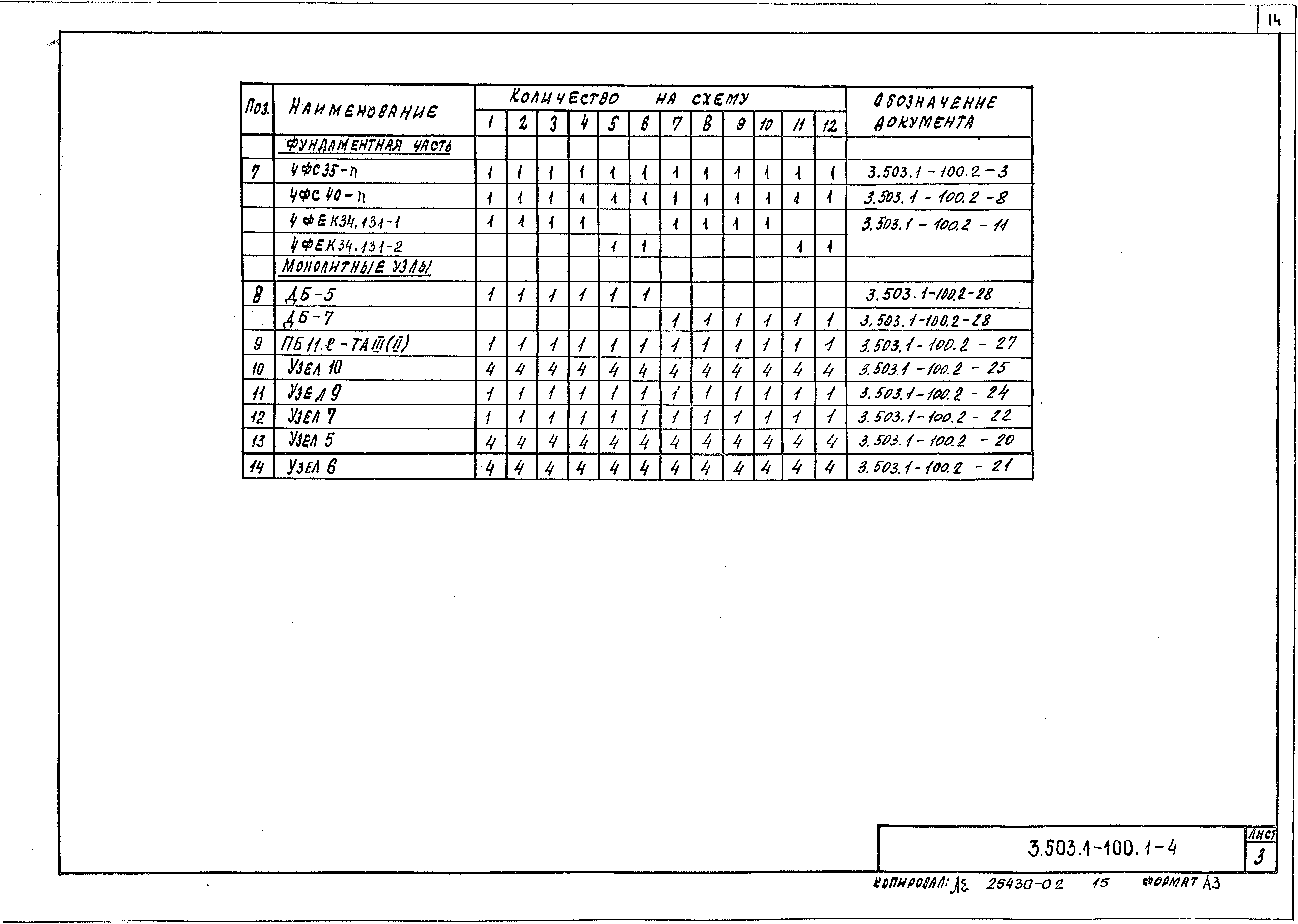 Серия 3.503.1-100