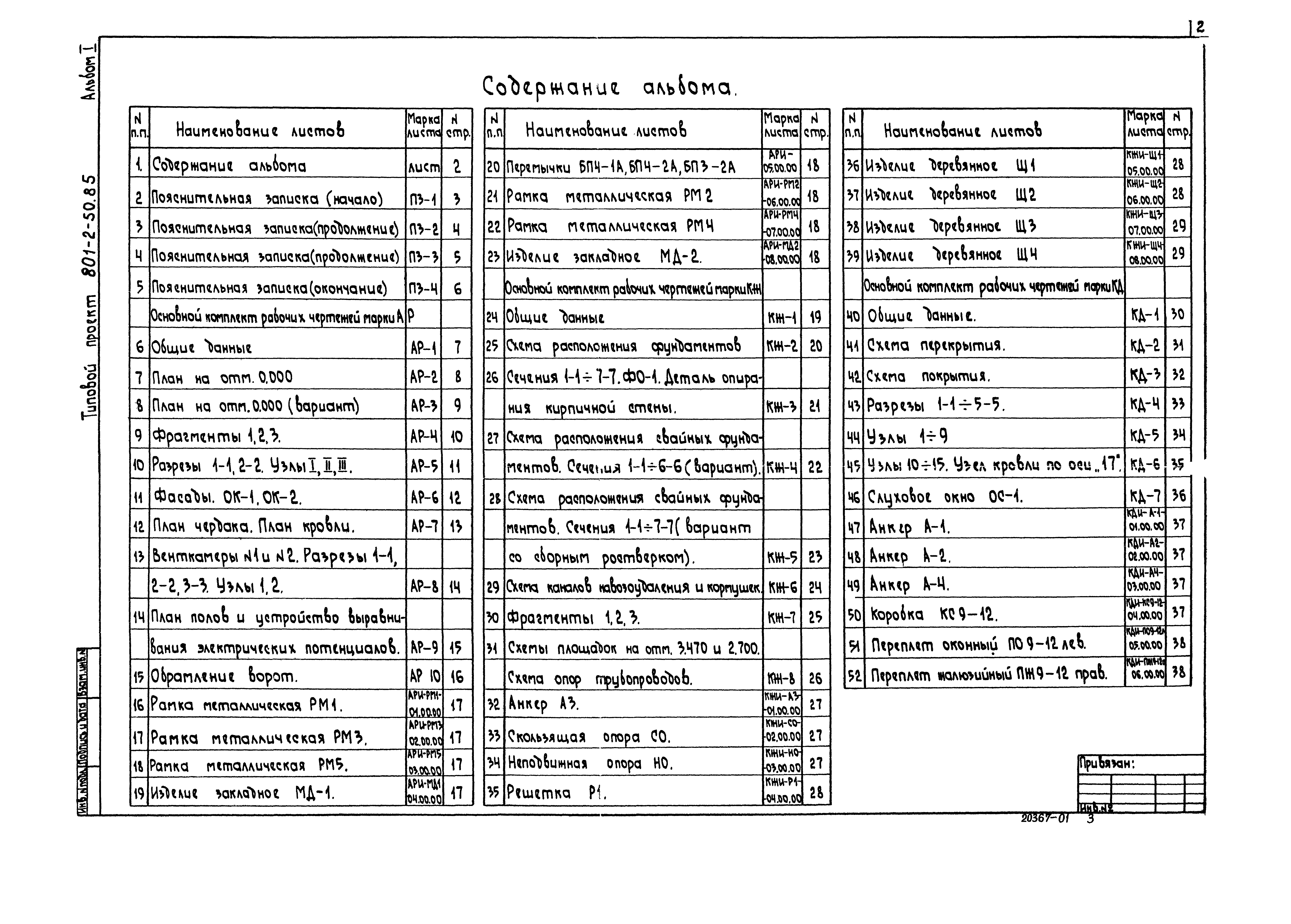Типовой проект 801-2-50.85