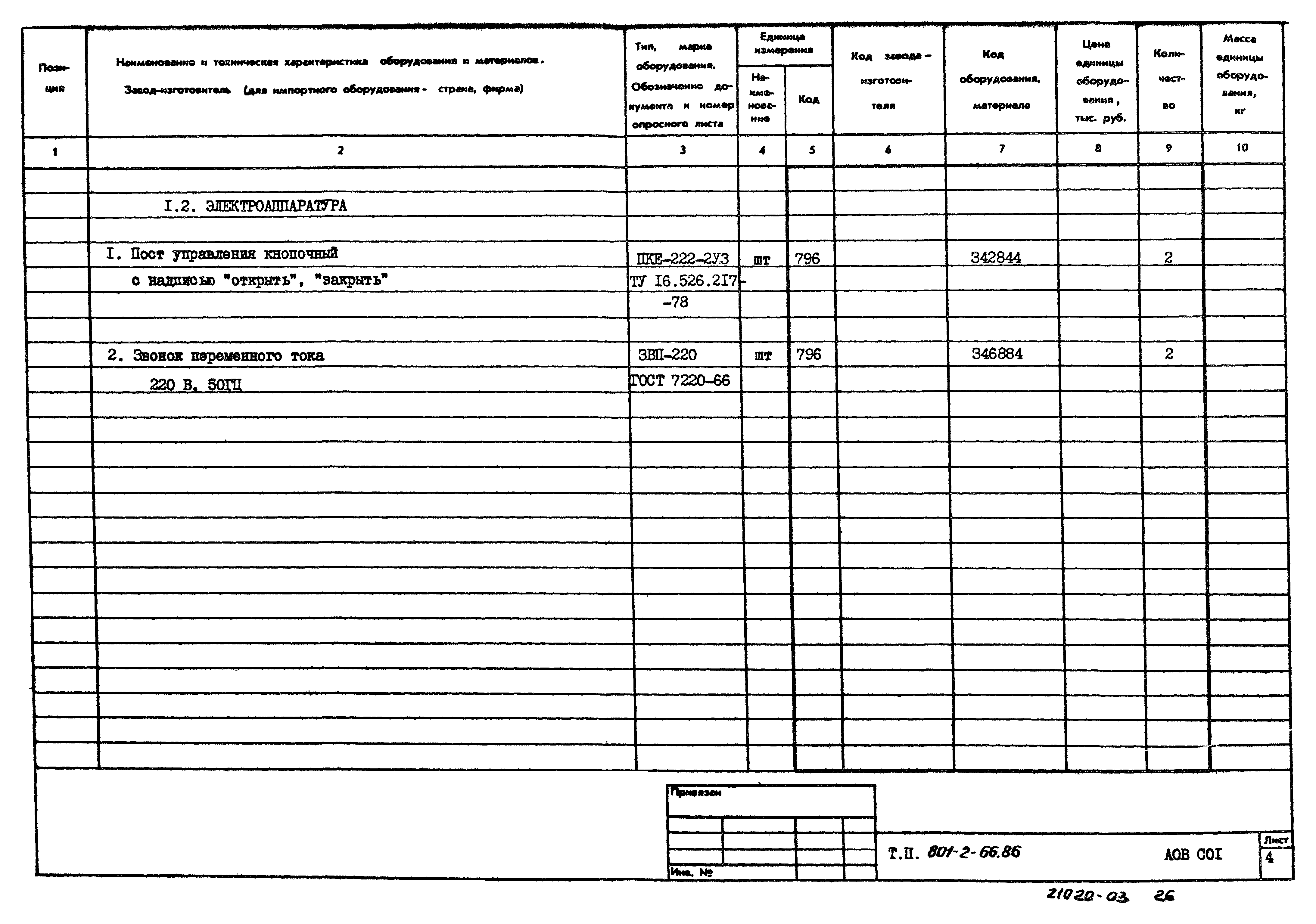 Типовой проект 801-2-66.86