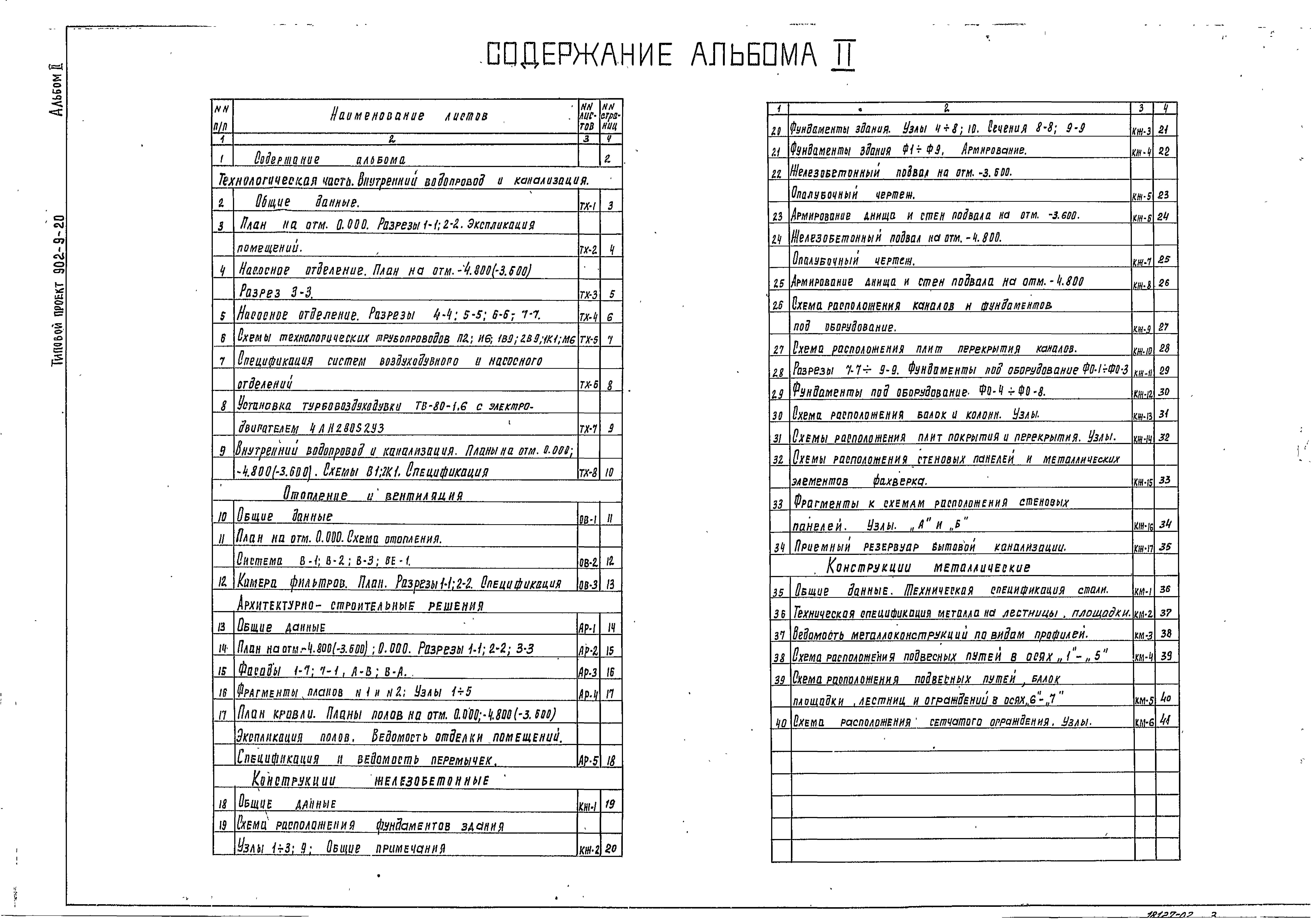 Типовой проект 902-9-20
