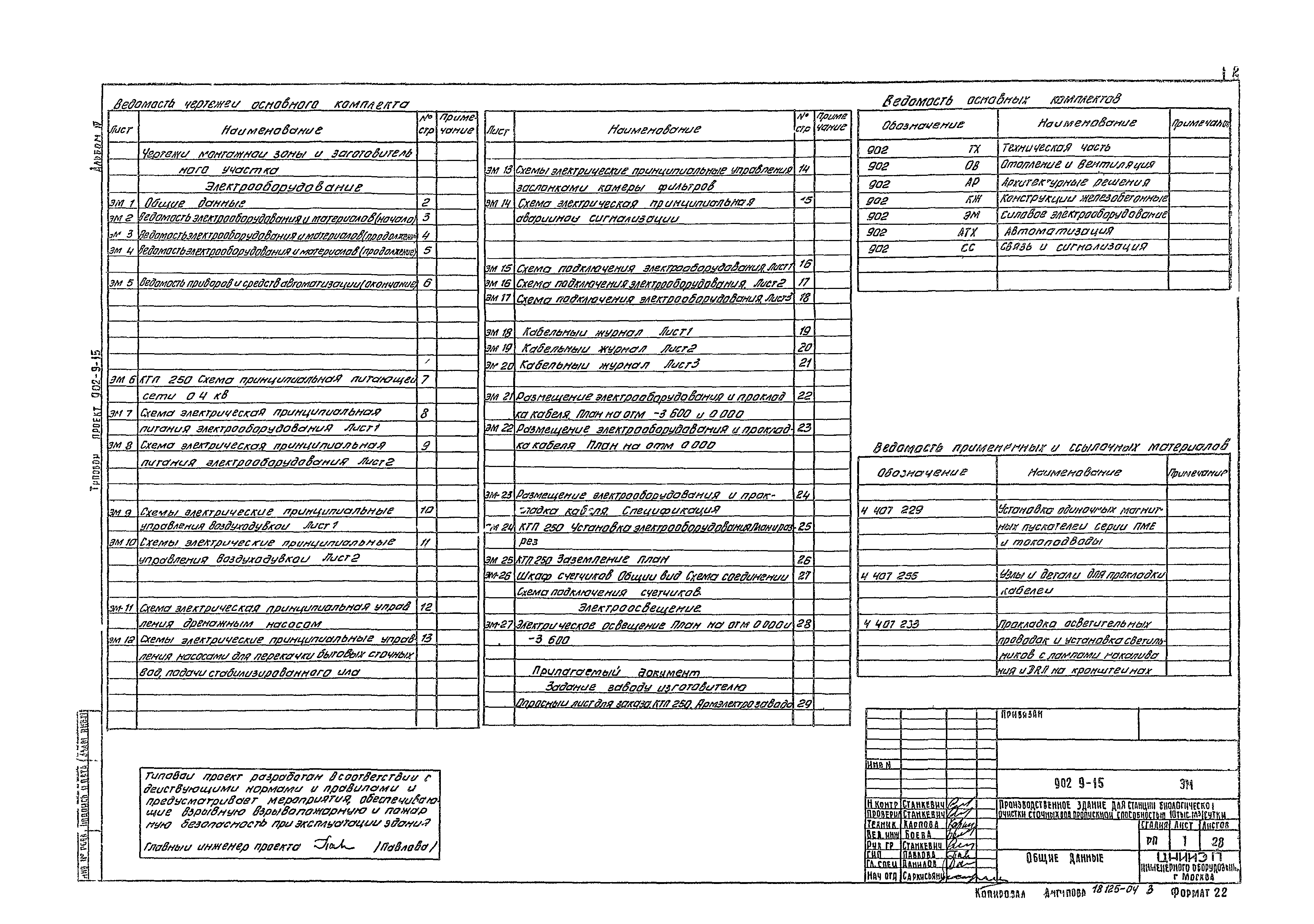 Типовой проект 902-9-15