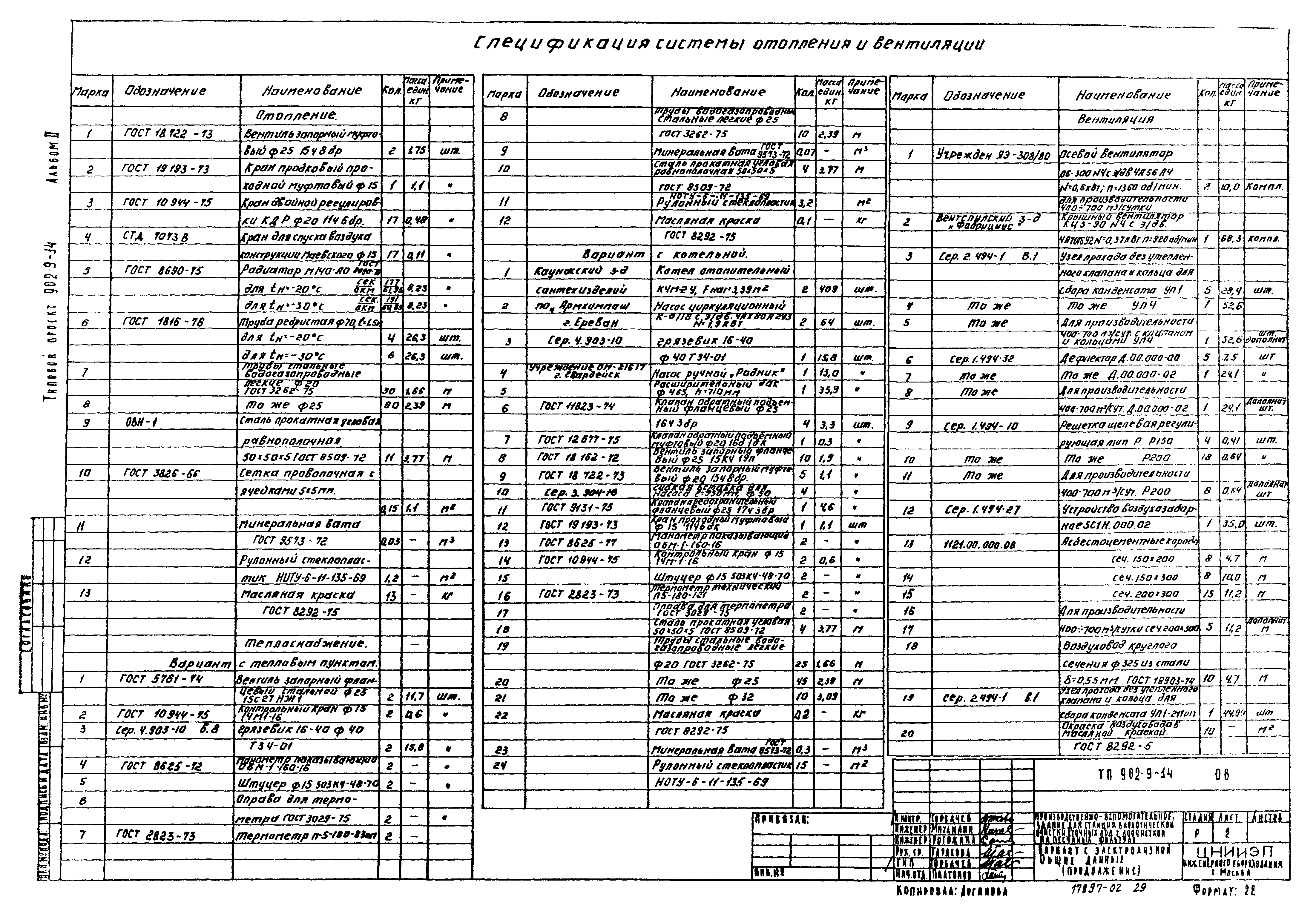 Типовой проект 902-9-14