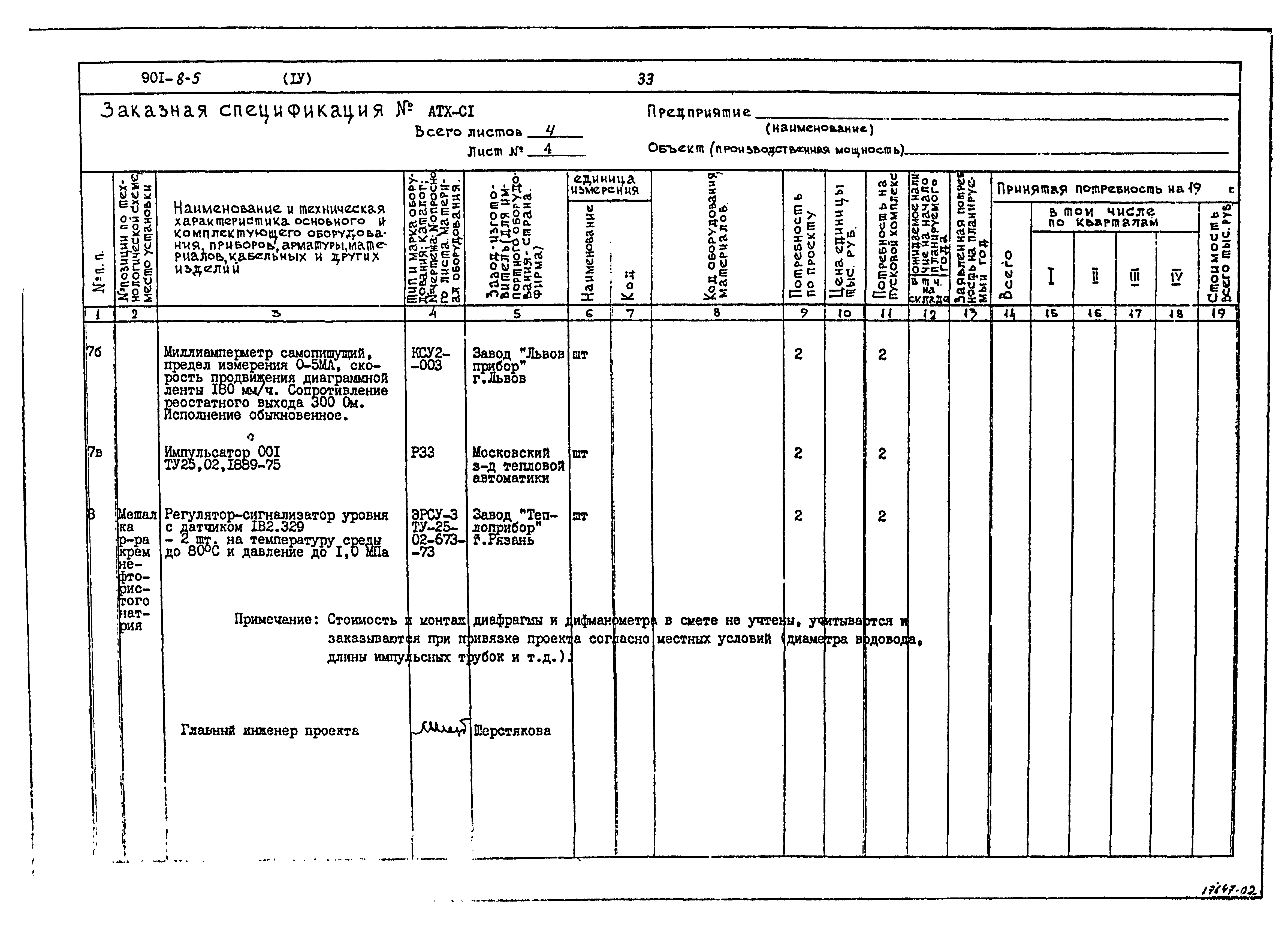 Типовой проект 901-8-5