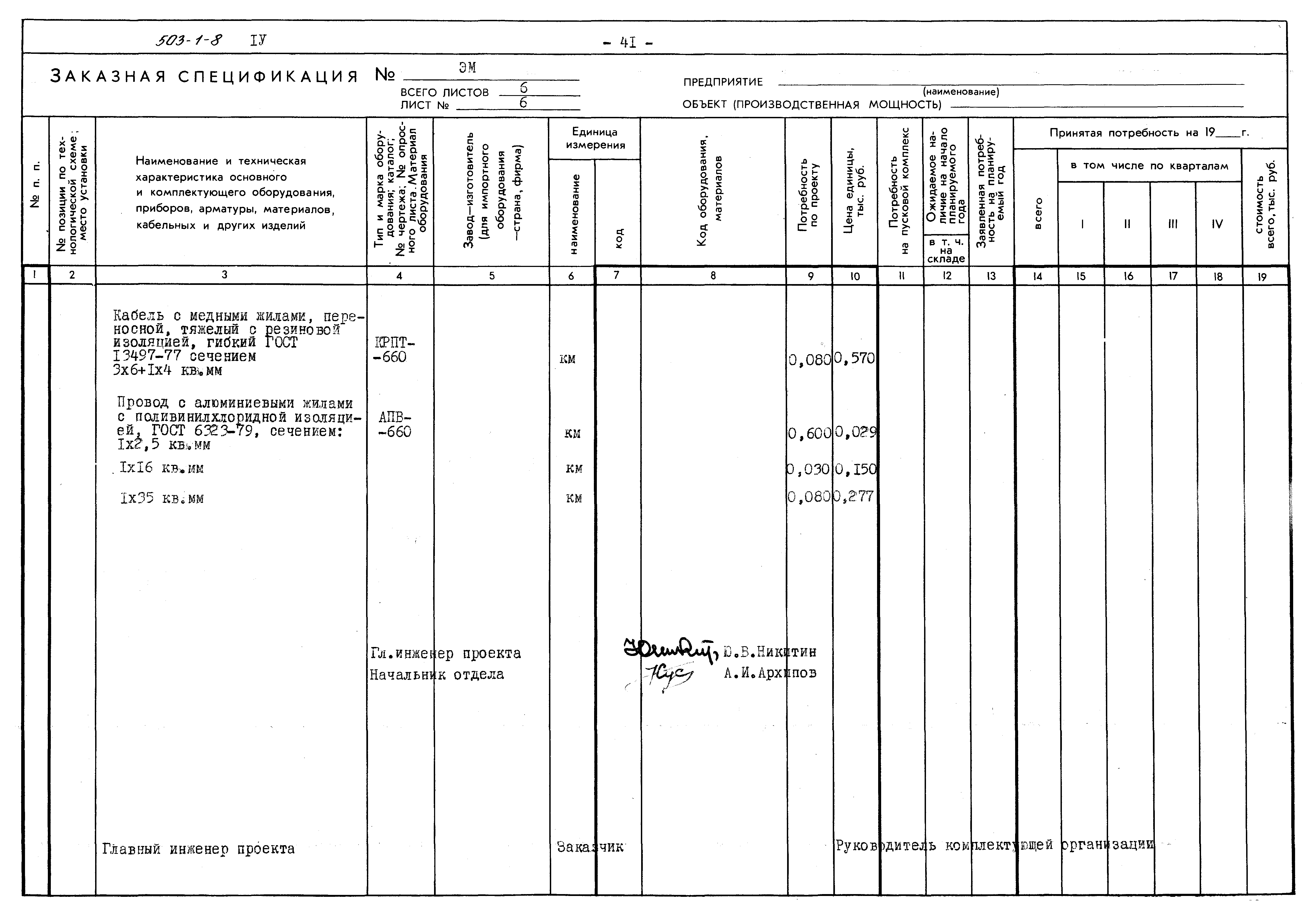 Типовой проект 503-1-8