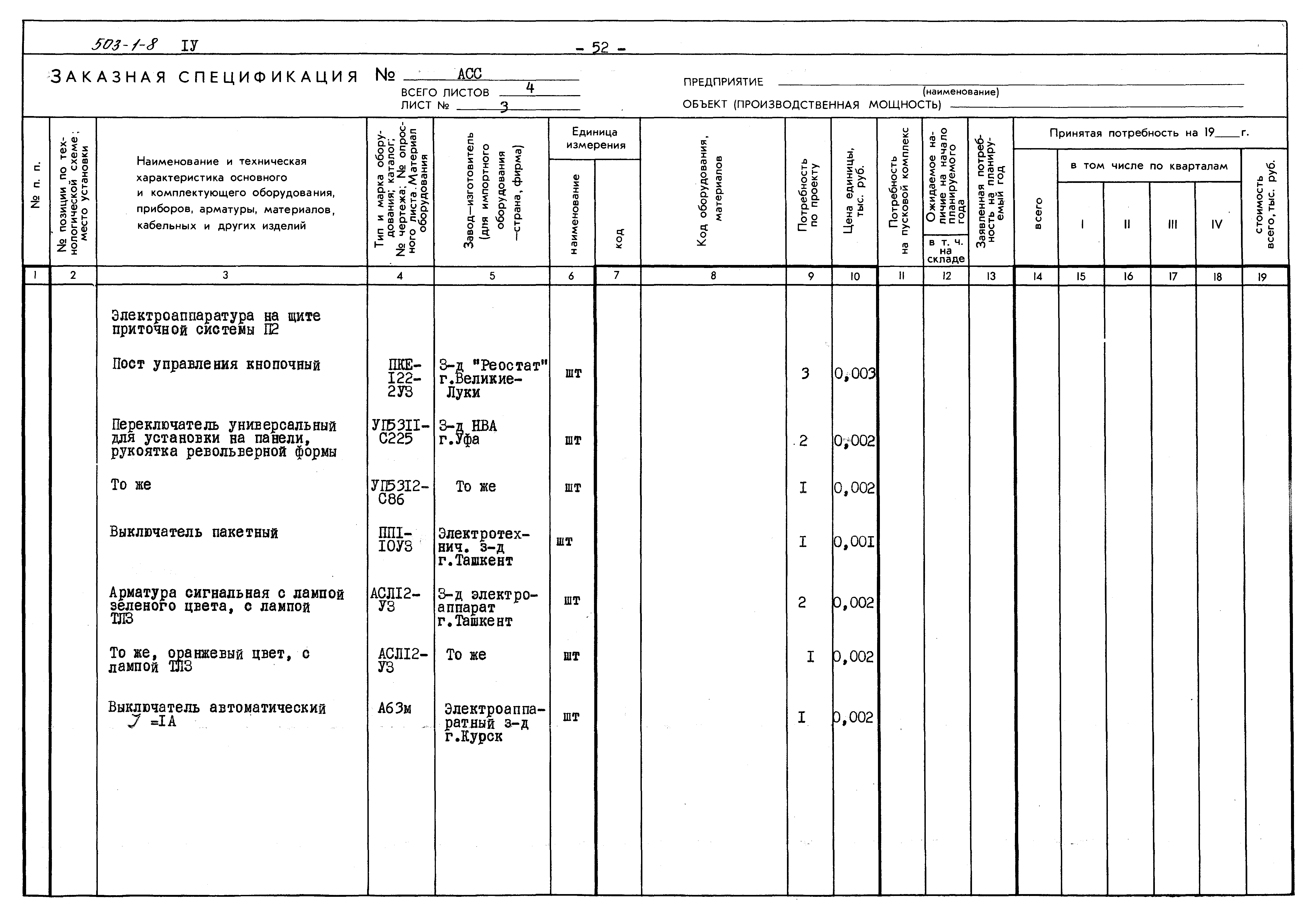 Типовой проект 503-1-8