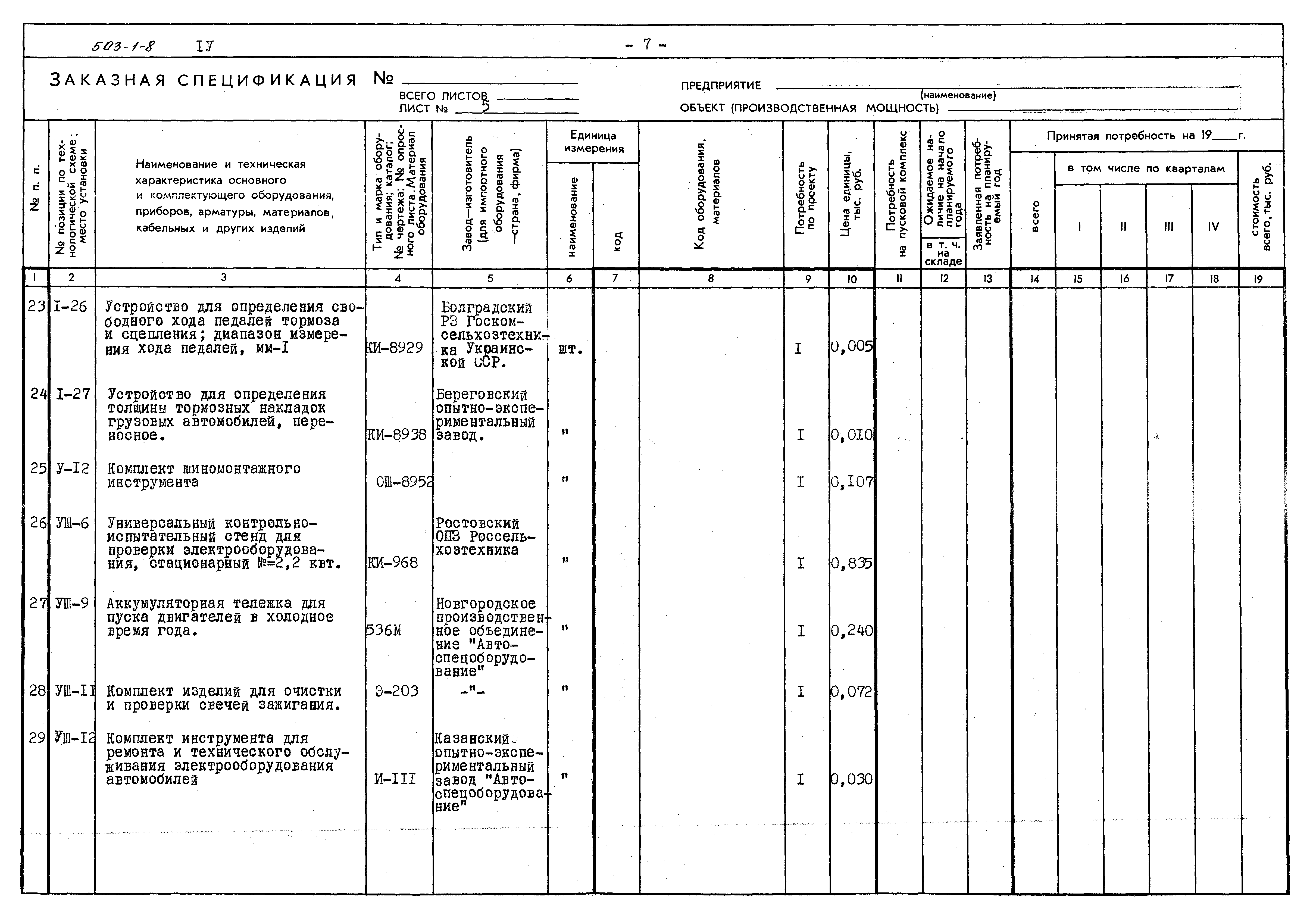 Типовой проект 503-1-8