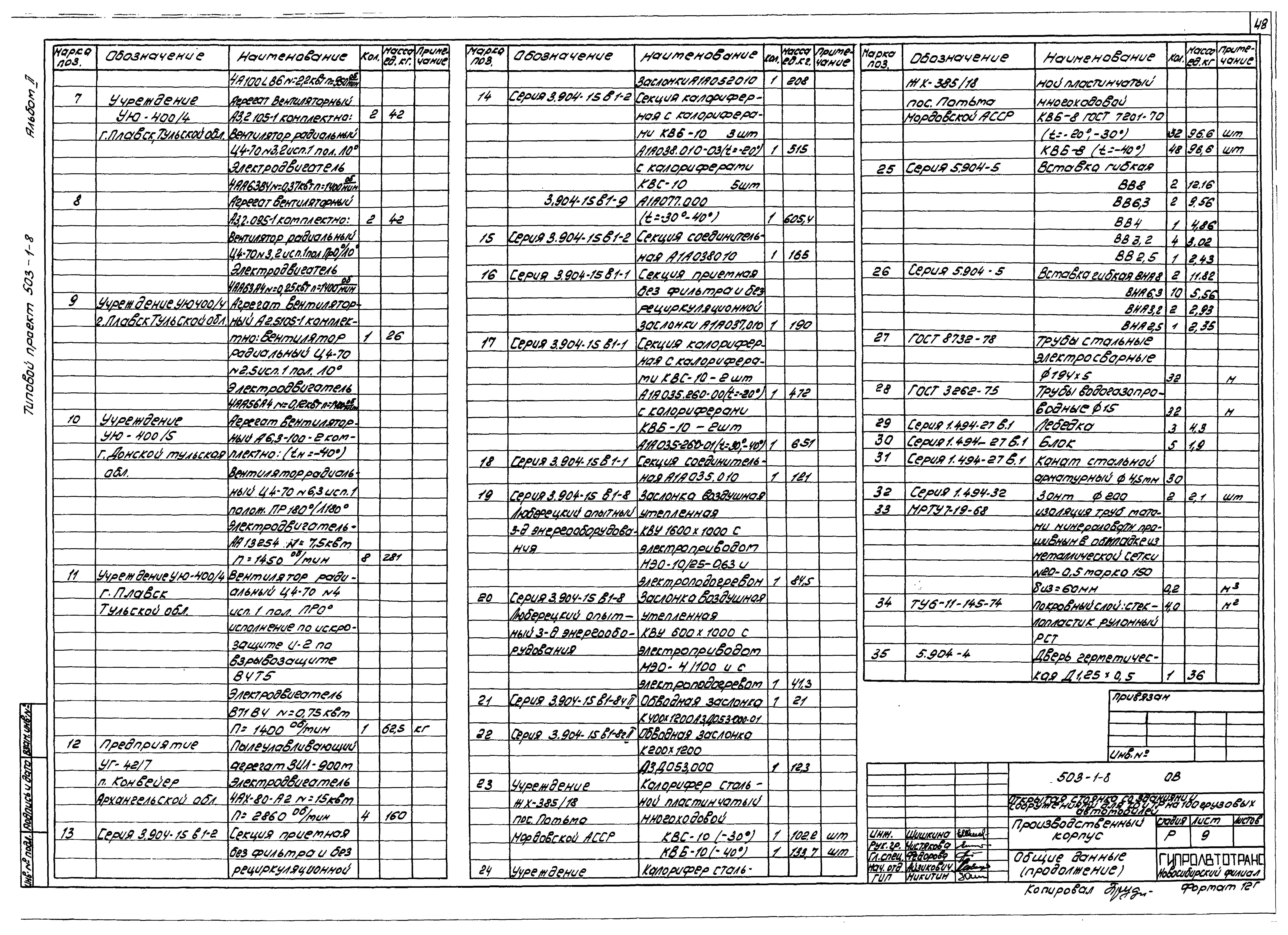 Типовой проект 503-1-8