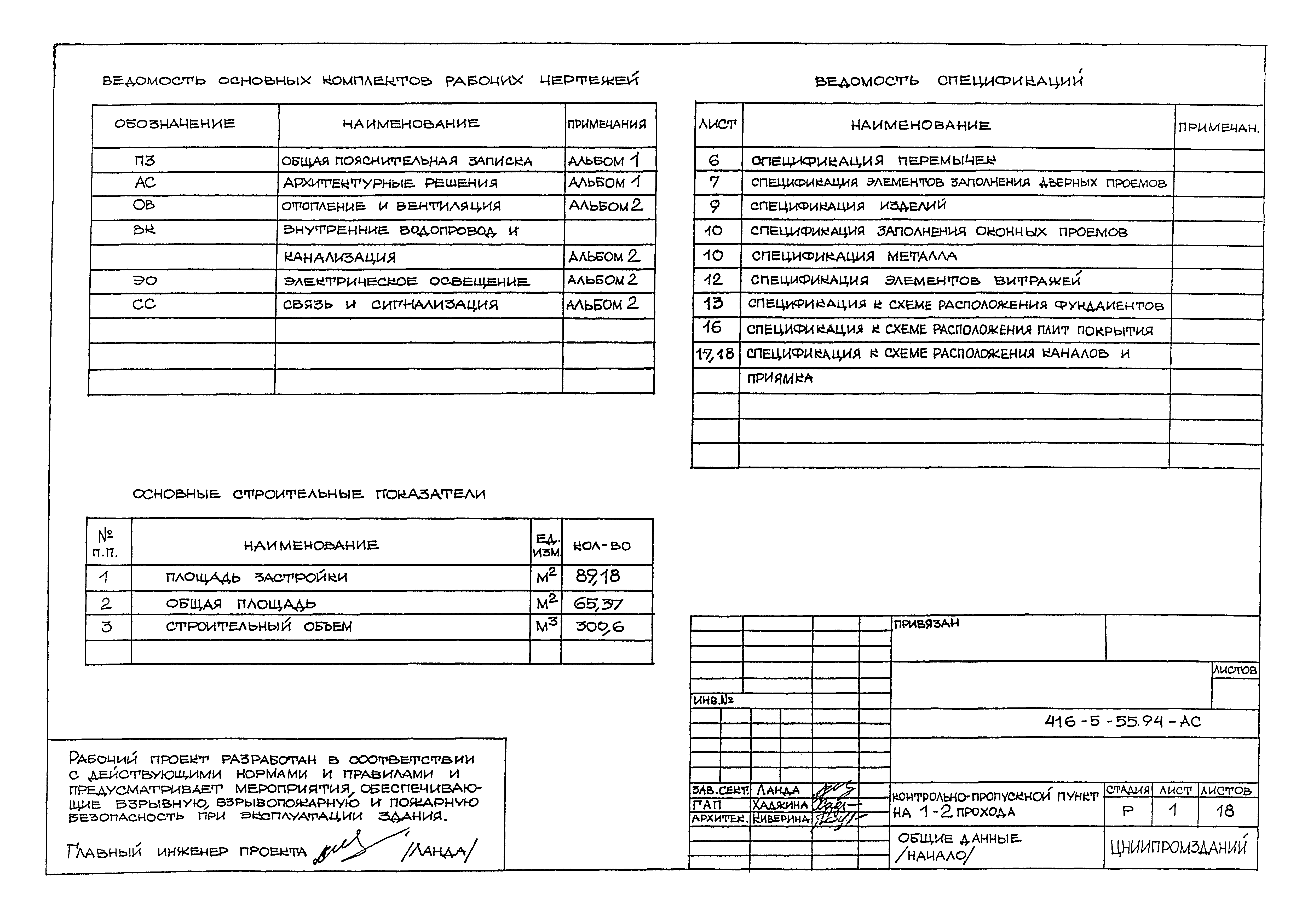 Типовой проект 416-5-55.94