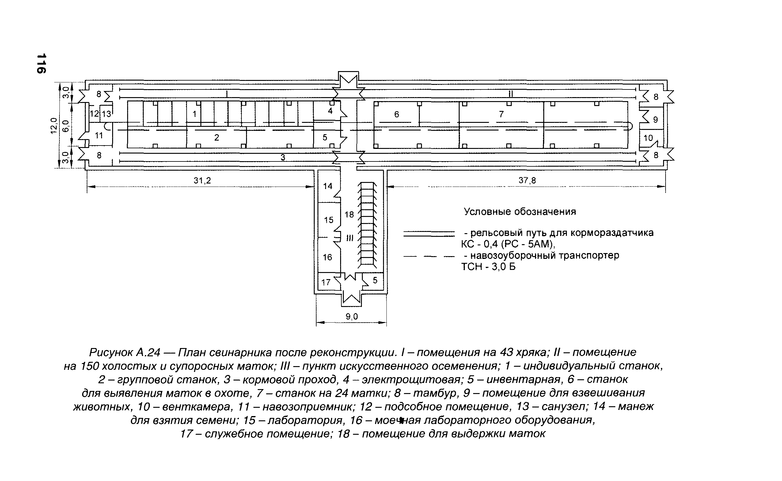 Проект свинарника на 100 голов с размерами