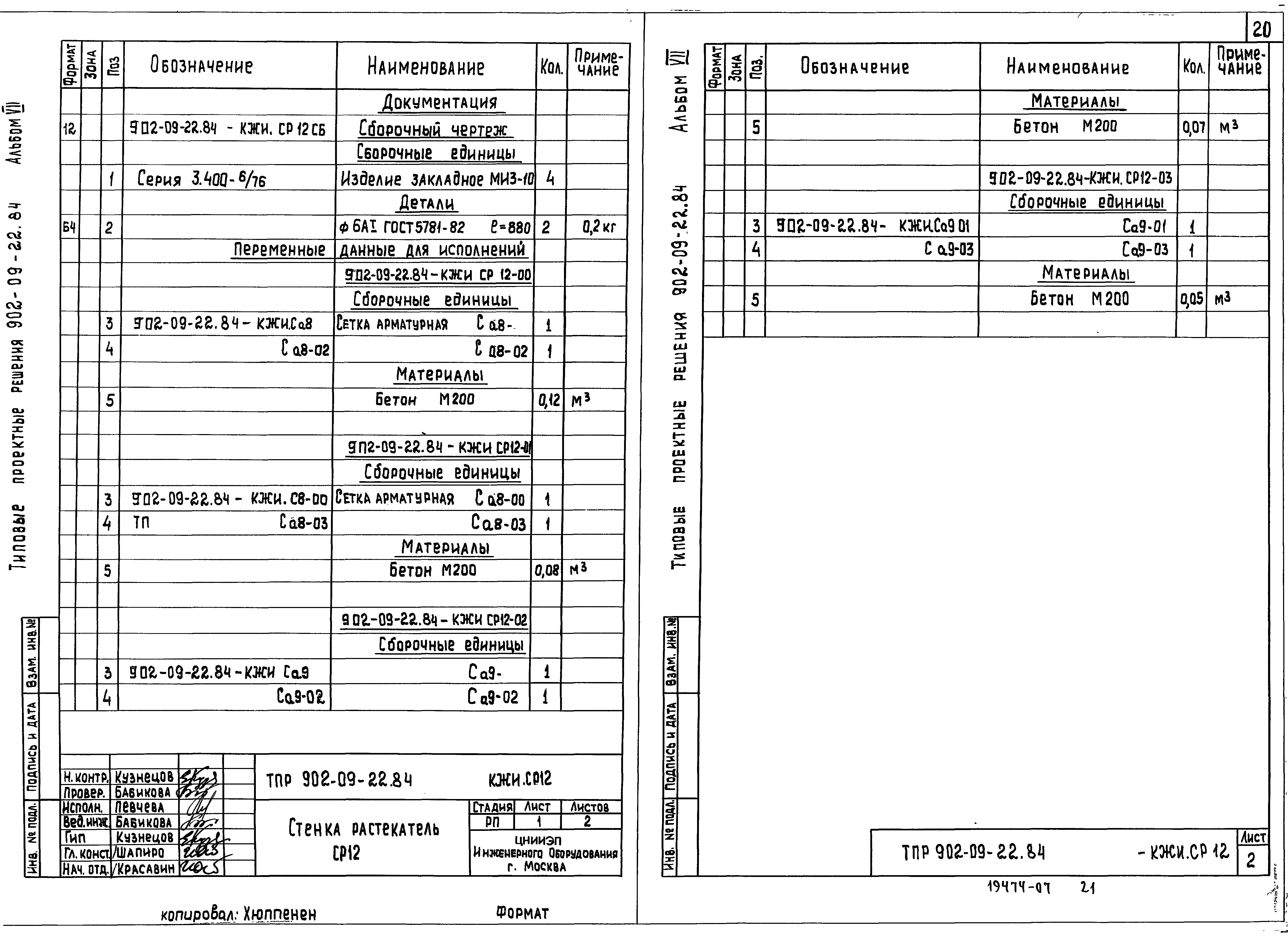 Типовые проектные решения 902-09-22.84