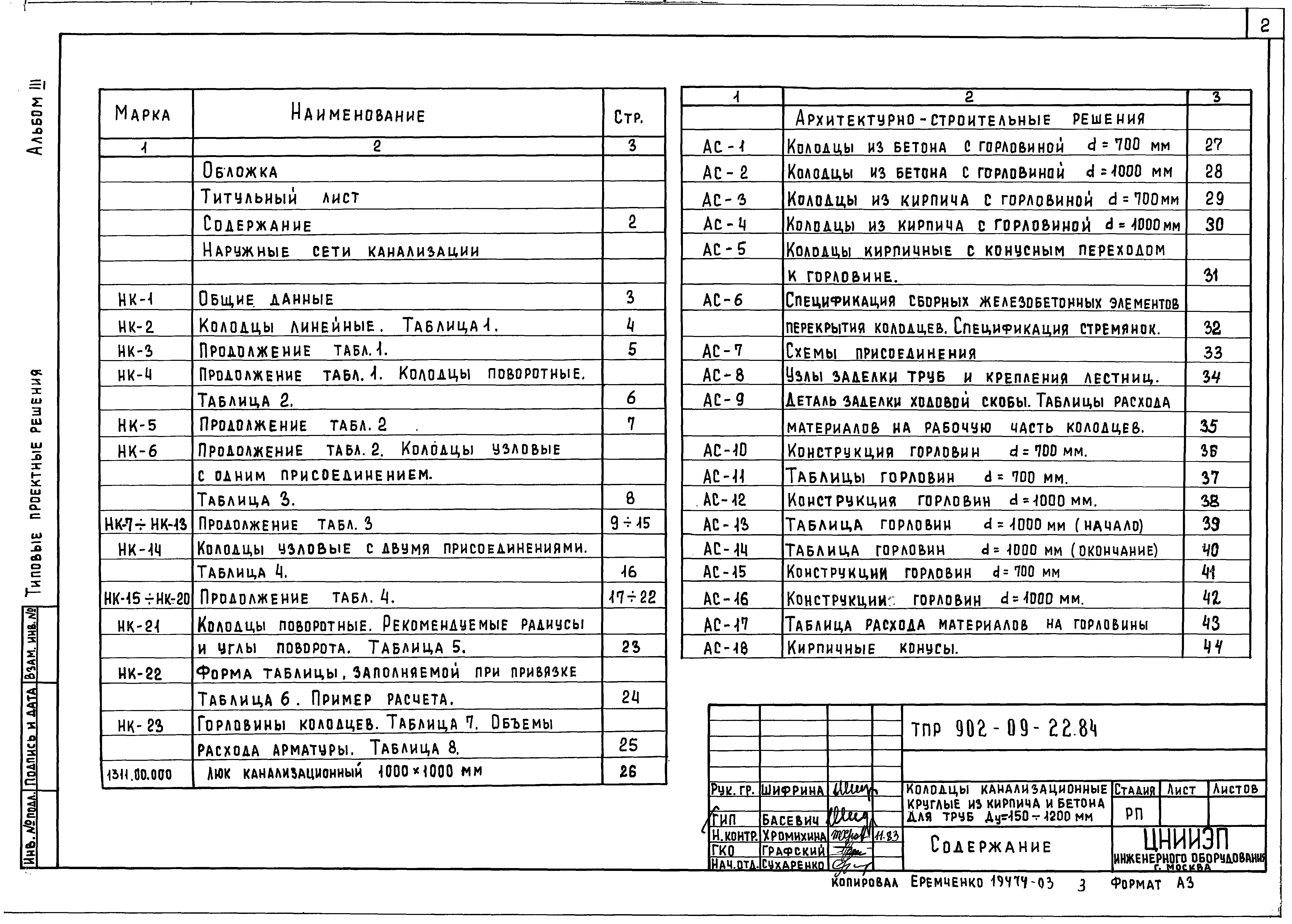 Типовые проектные решения 902-09-22.84
