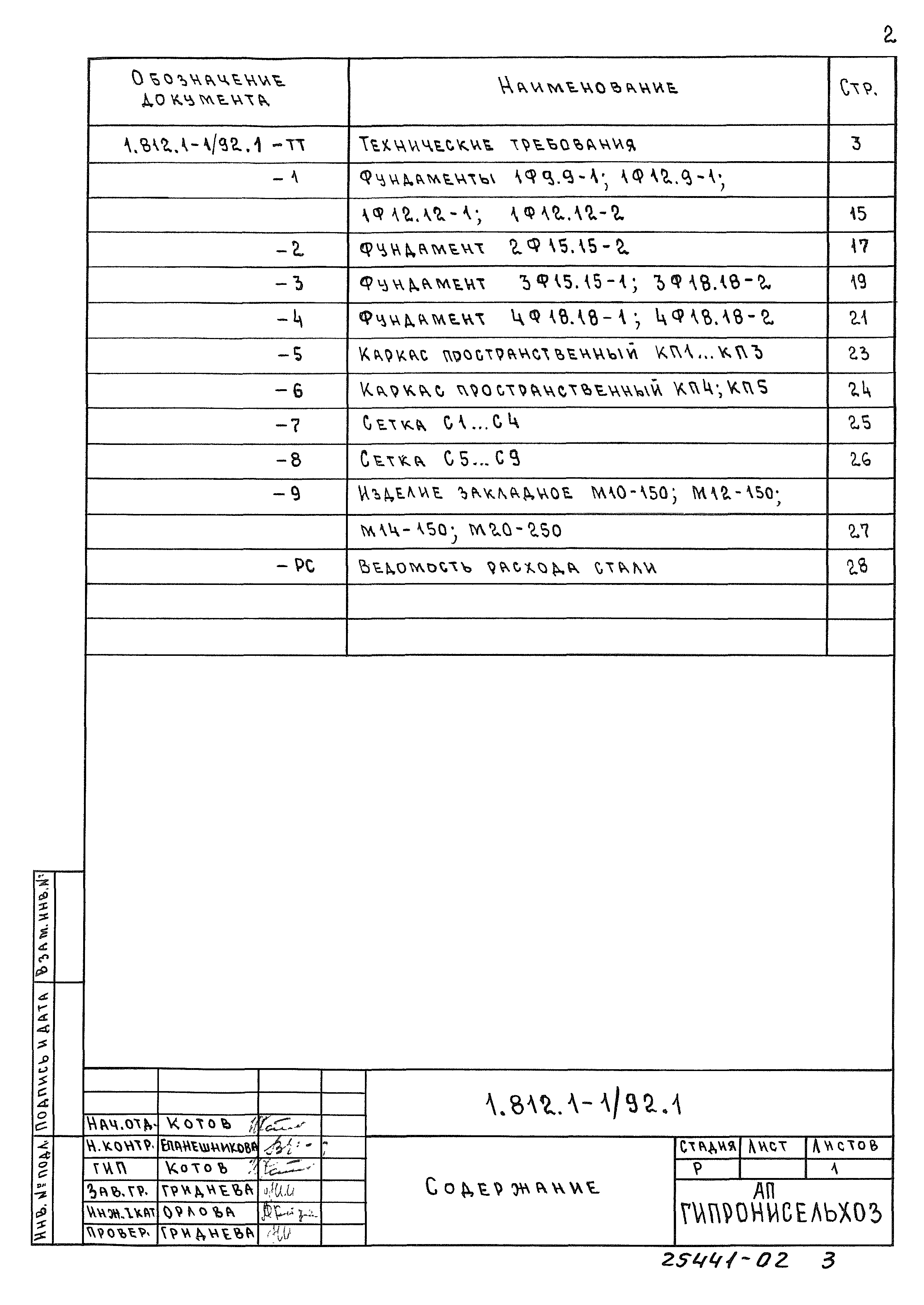 Серия 1.812.1-1/92