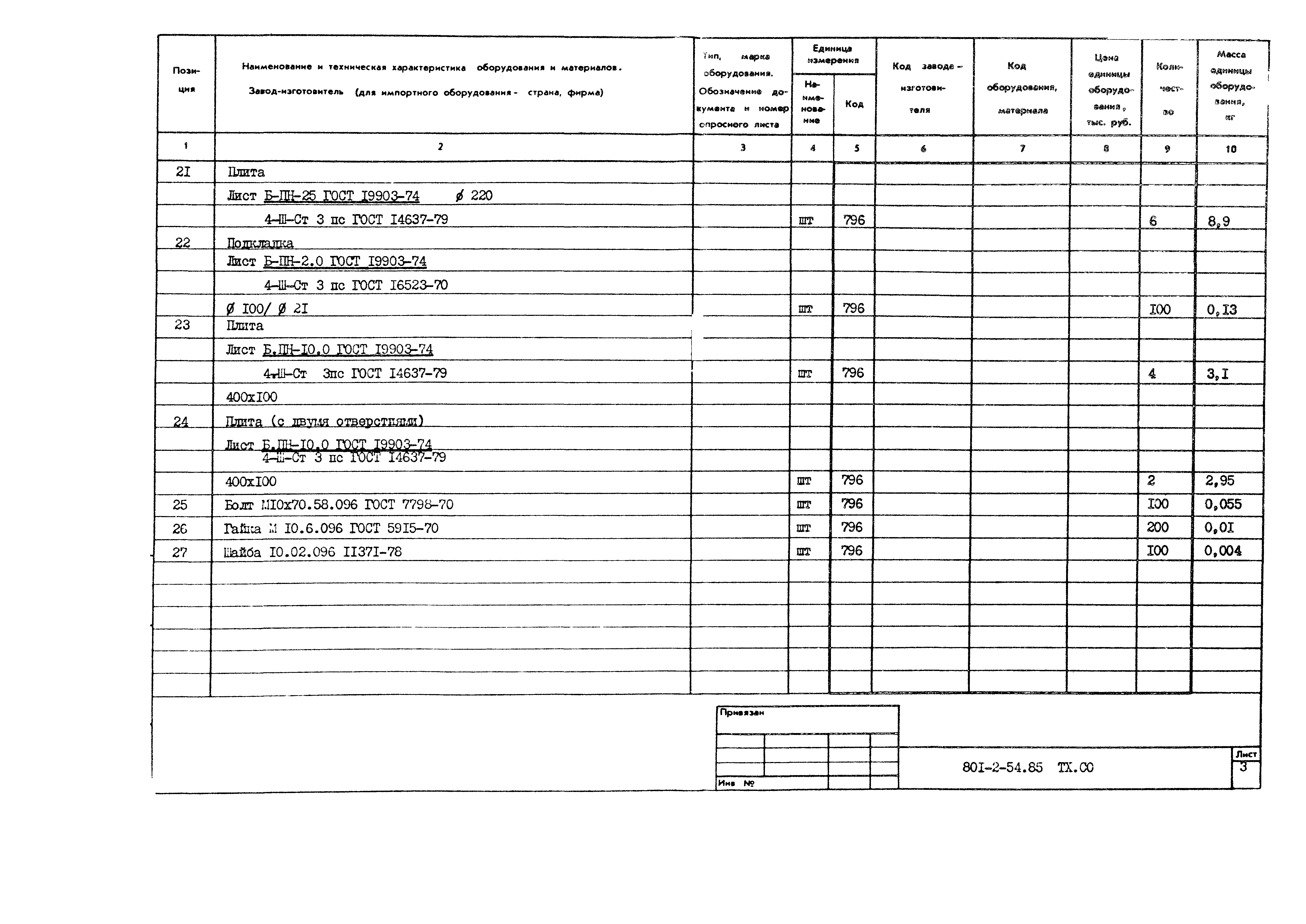 Типовой проект 801-2-54.85