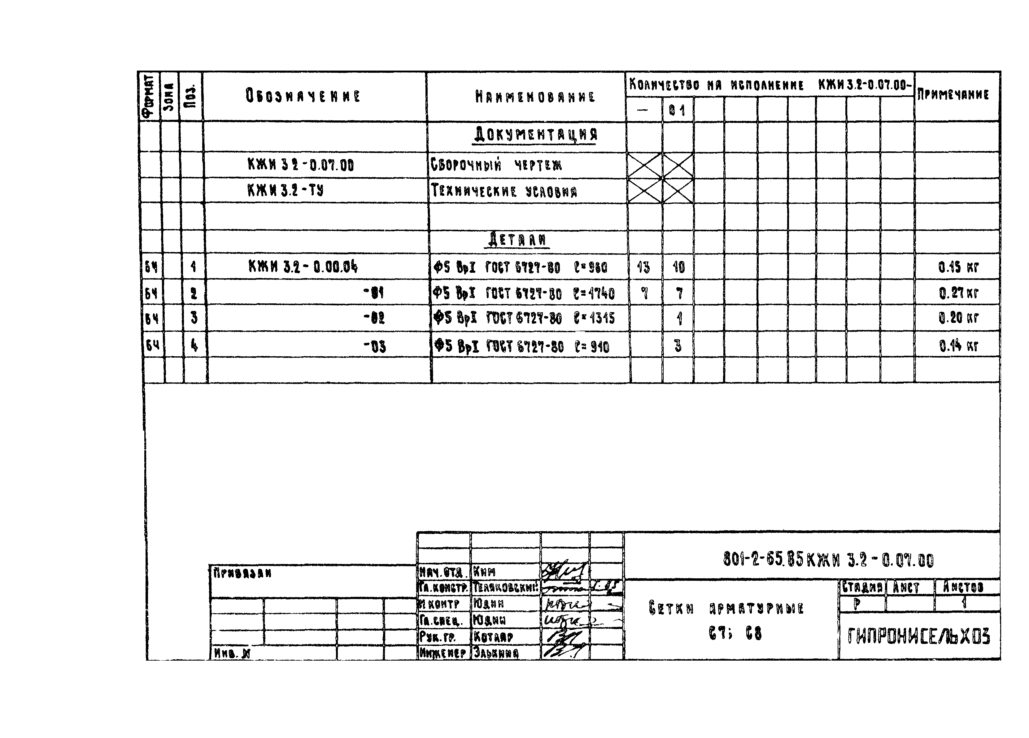 Типовой проект 801-2-65.85
