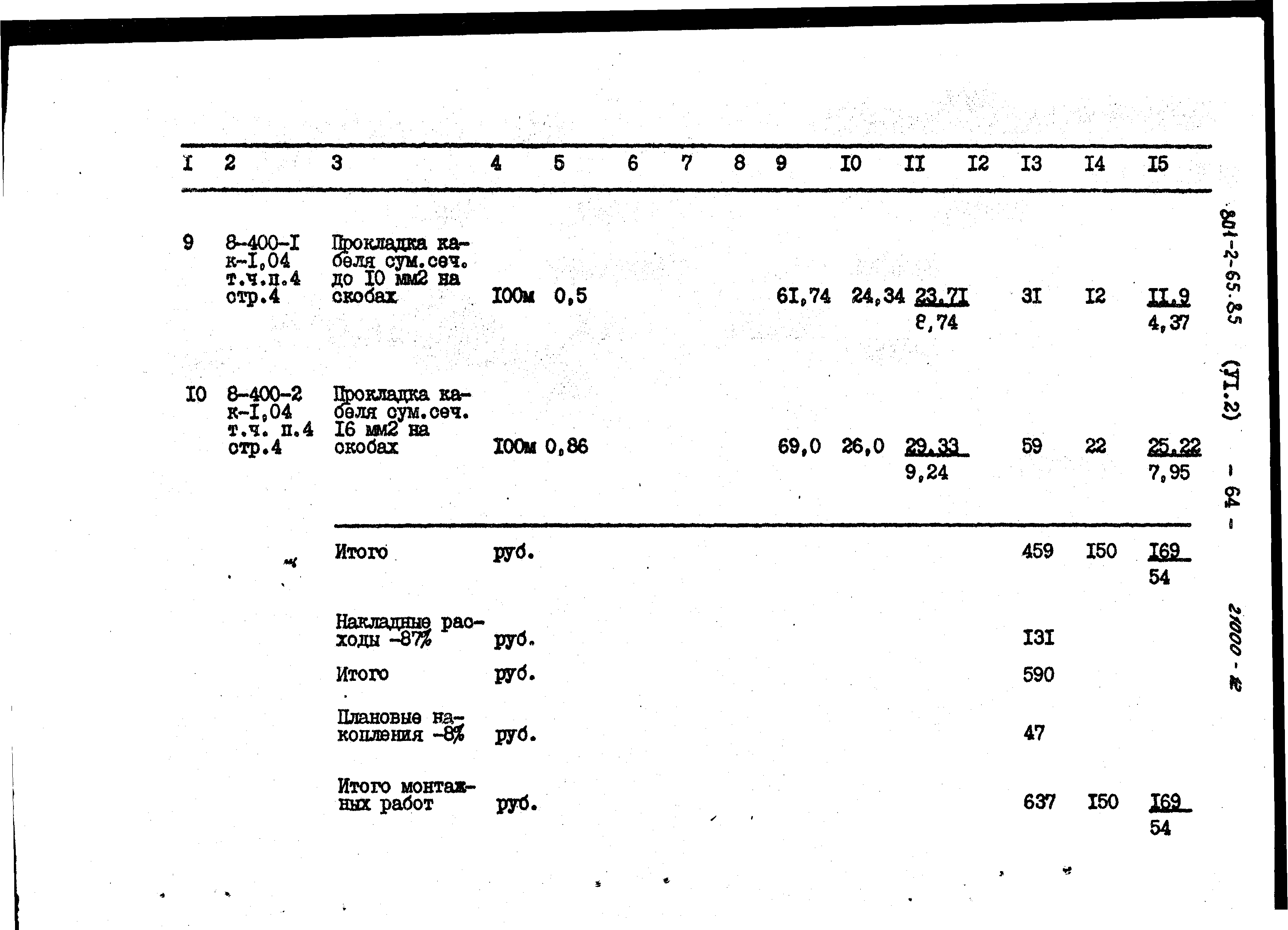 Типовой проект 801-2-64.85