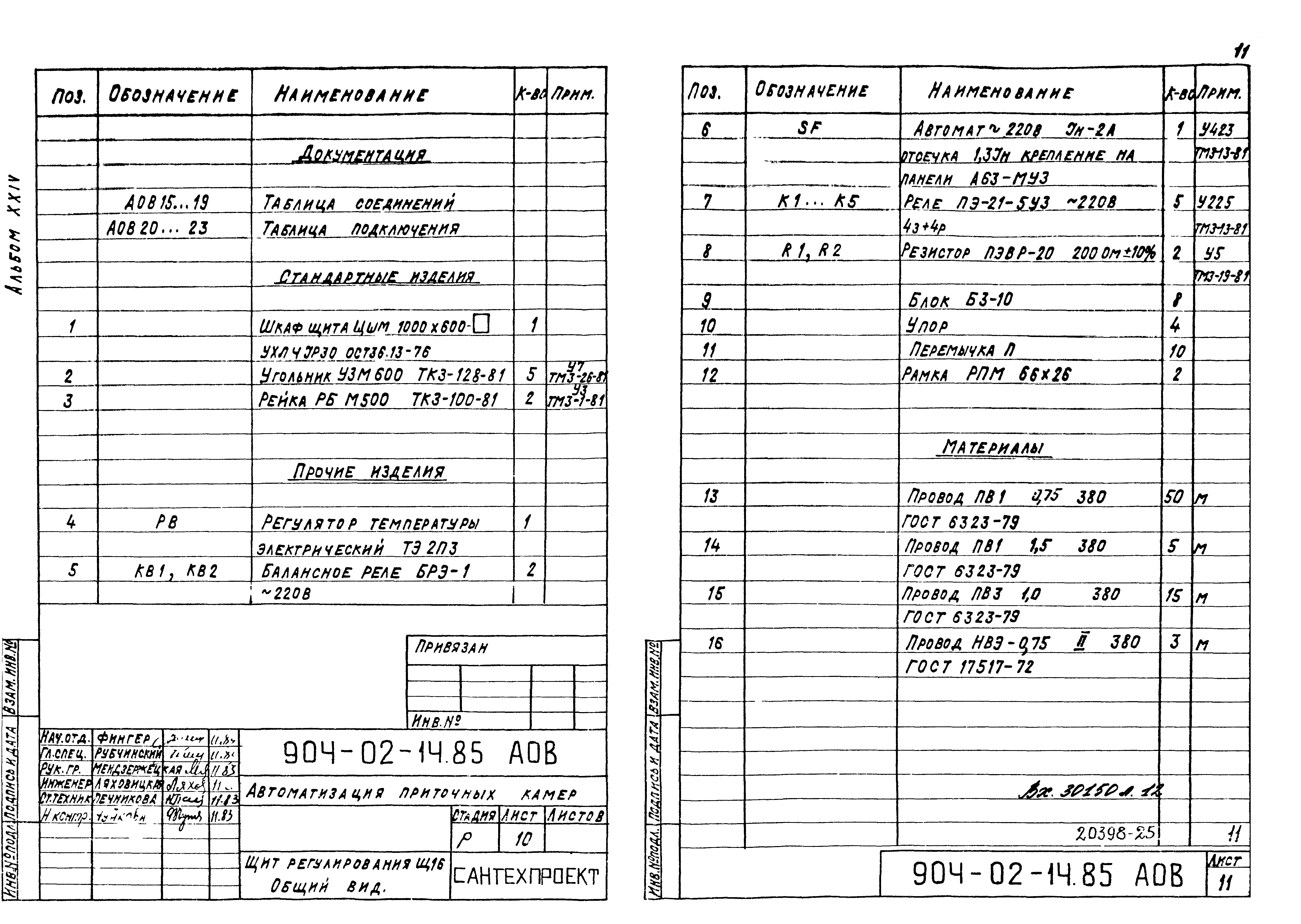 Типовые проектные решения 904-02-14.85