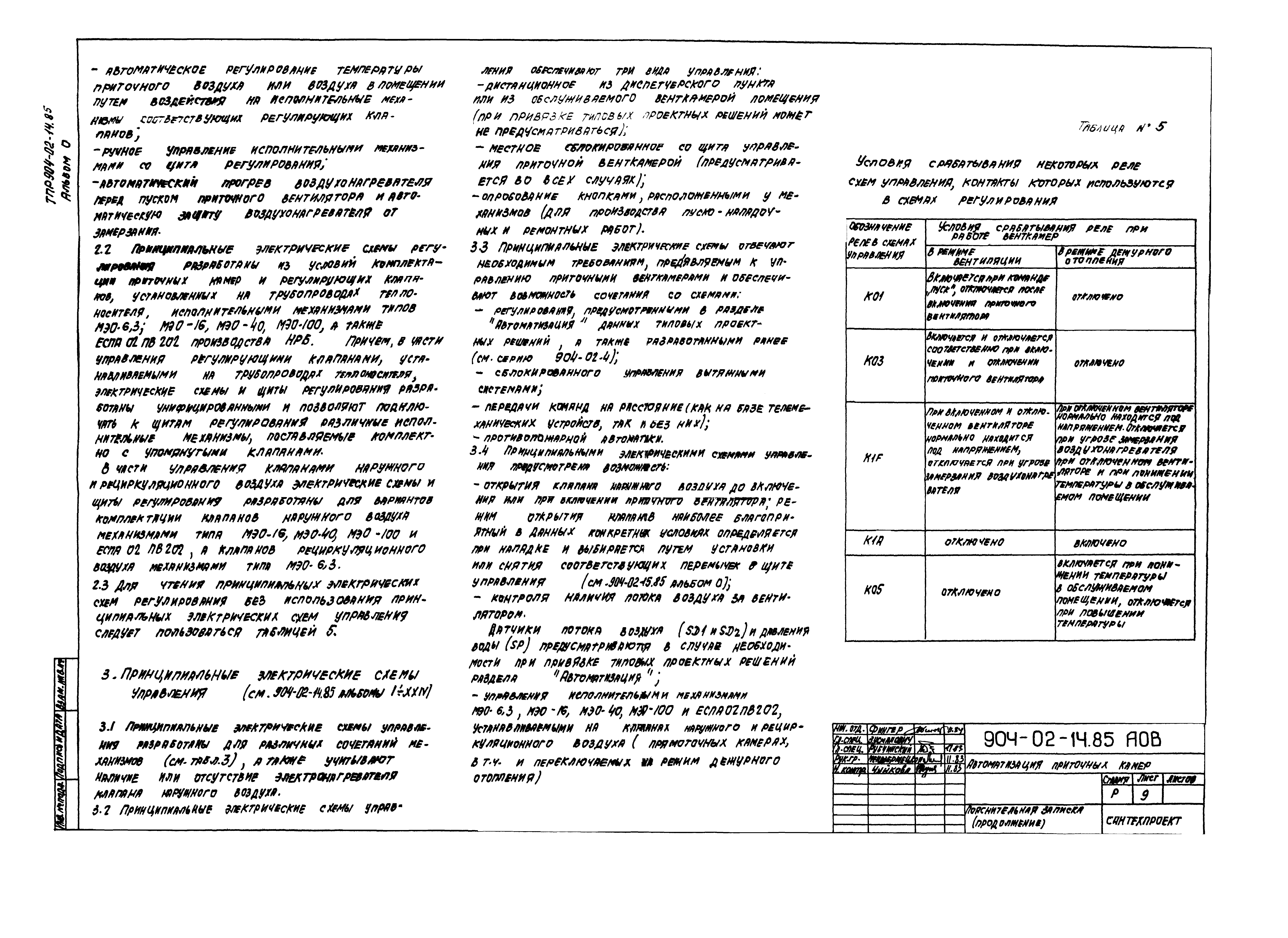 Типовые проектные решения 904-02-14.85