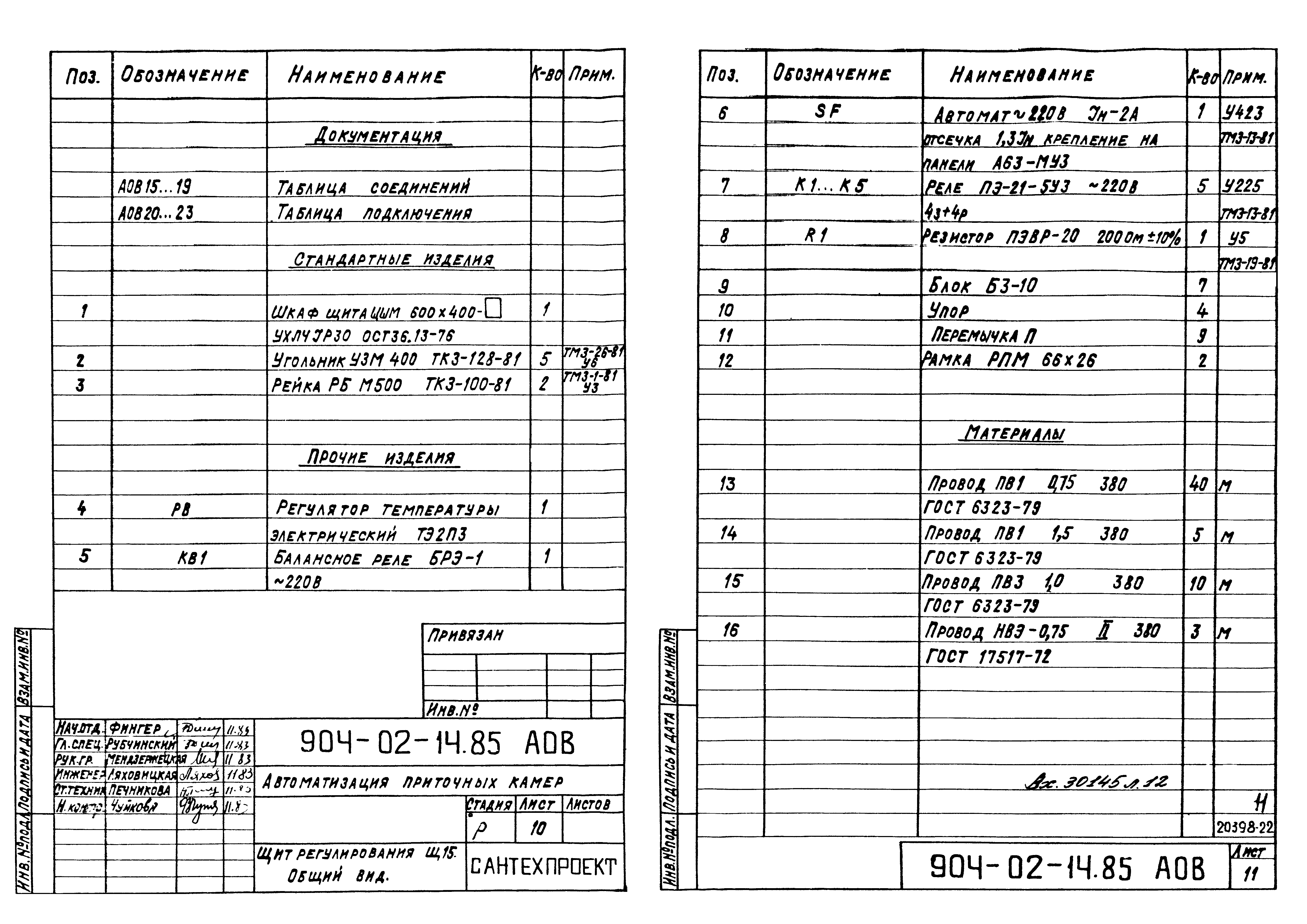 Типовые проектные решения 904-02-14.85