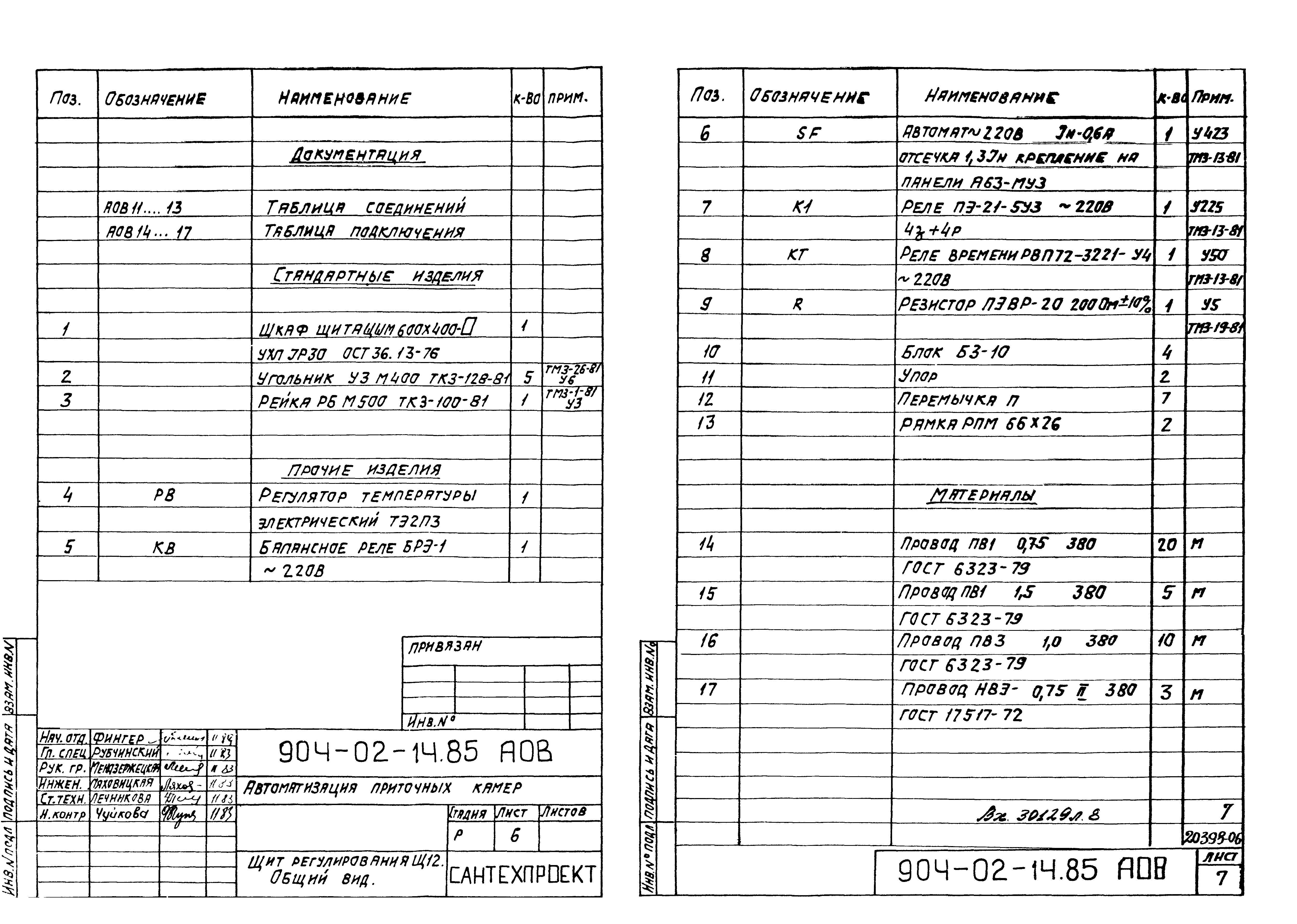 Типовые проектные решения 904-02-14.85