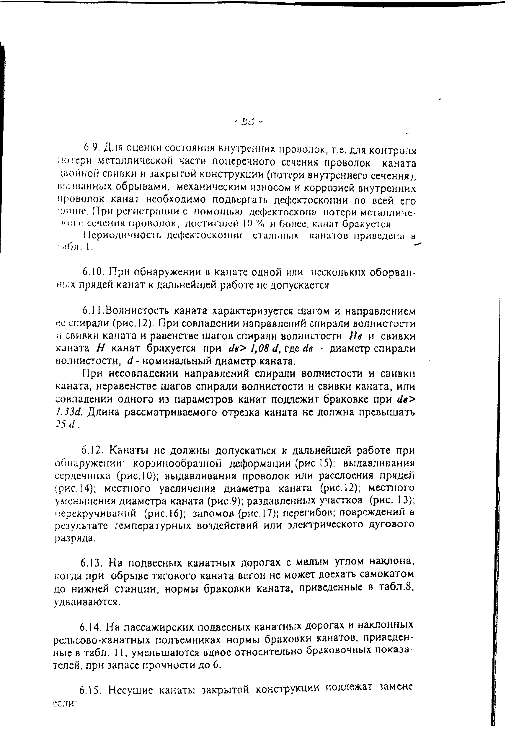 Скачать РД РосЭК 012-97 Канаты стальные. Контроль и нормы браковки