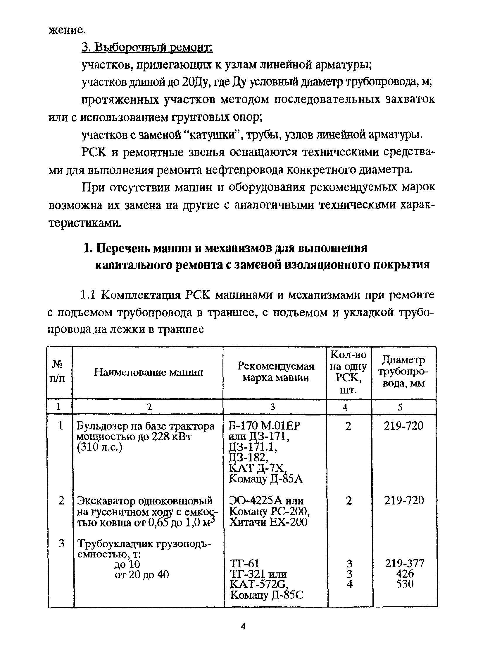 Скачать РД 39-00147105-011-97 Табель технического оснащения служб  капитального ремонта магистральных нефтепроводов