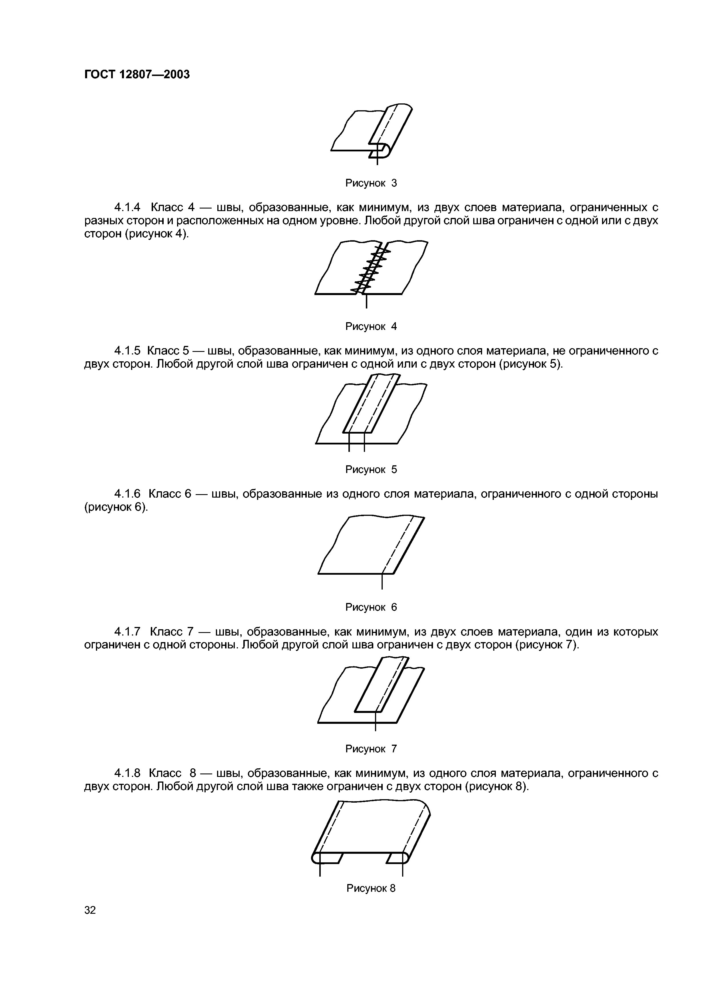 Скачать ГОСТ 12807-2003 Изделия швейные. Классификация стежков, строчек и  швов