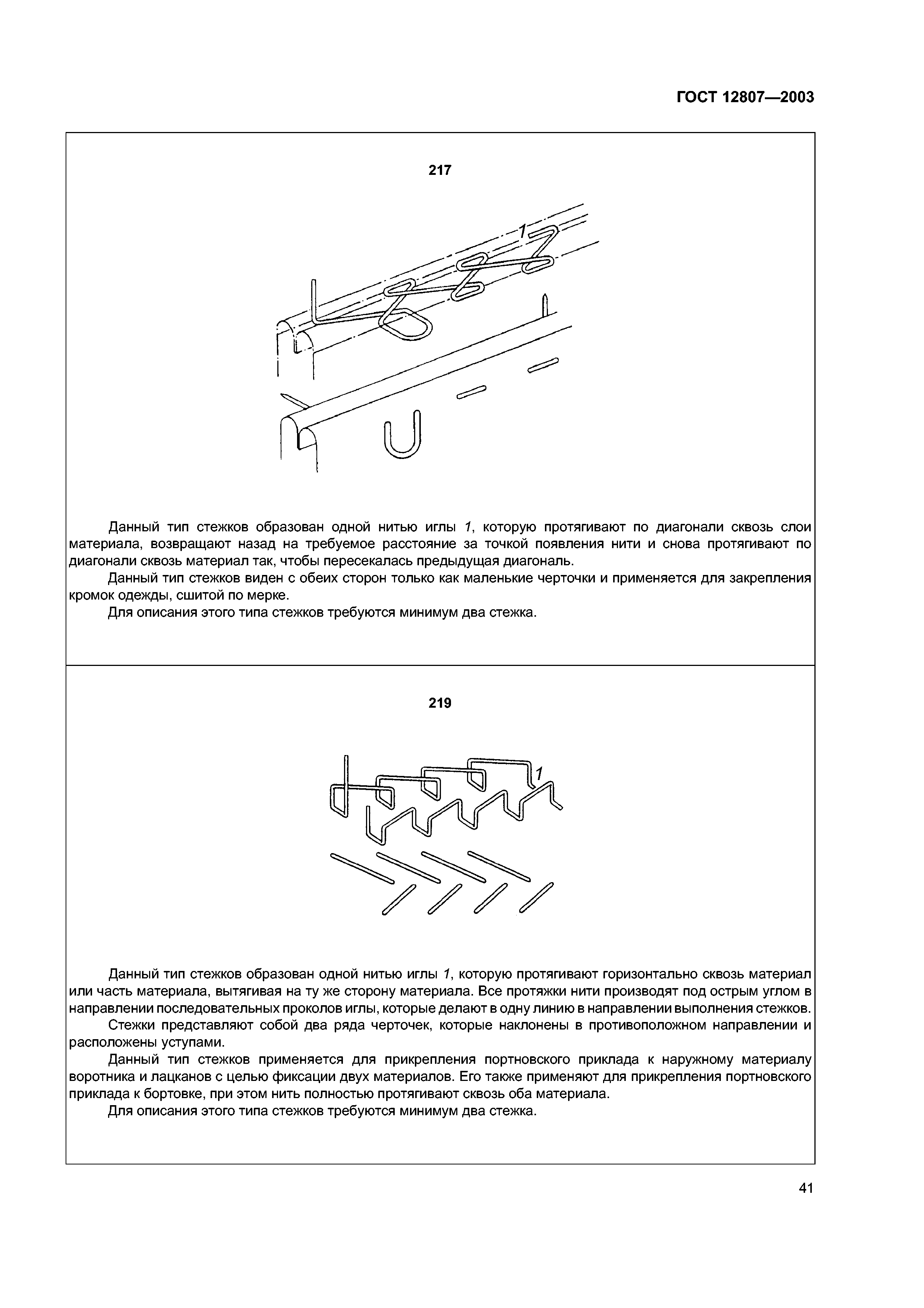 Скачать ГОСТ 12807-2003 Изделия швейные. Классификация стежков, строчек и  швов