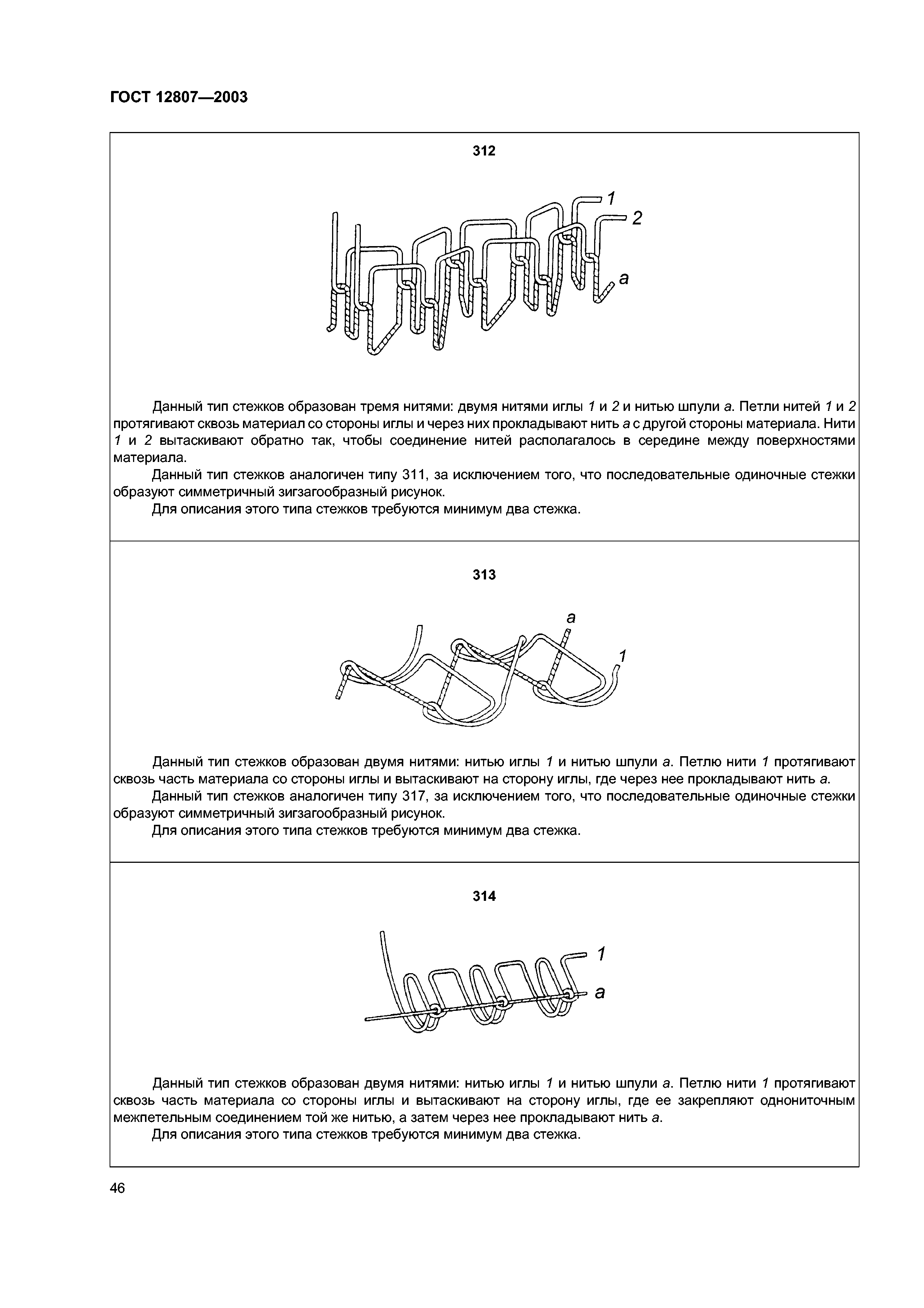 Скачать ГОСТ 12807-2003 Изделия швейные. Классификация стежков, строчек и  швов