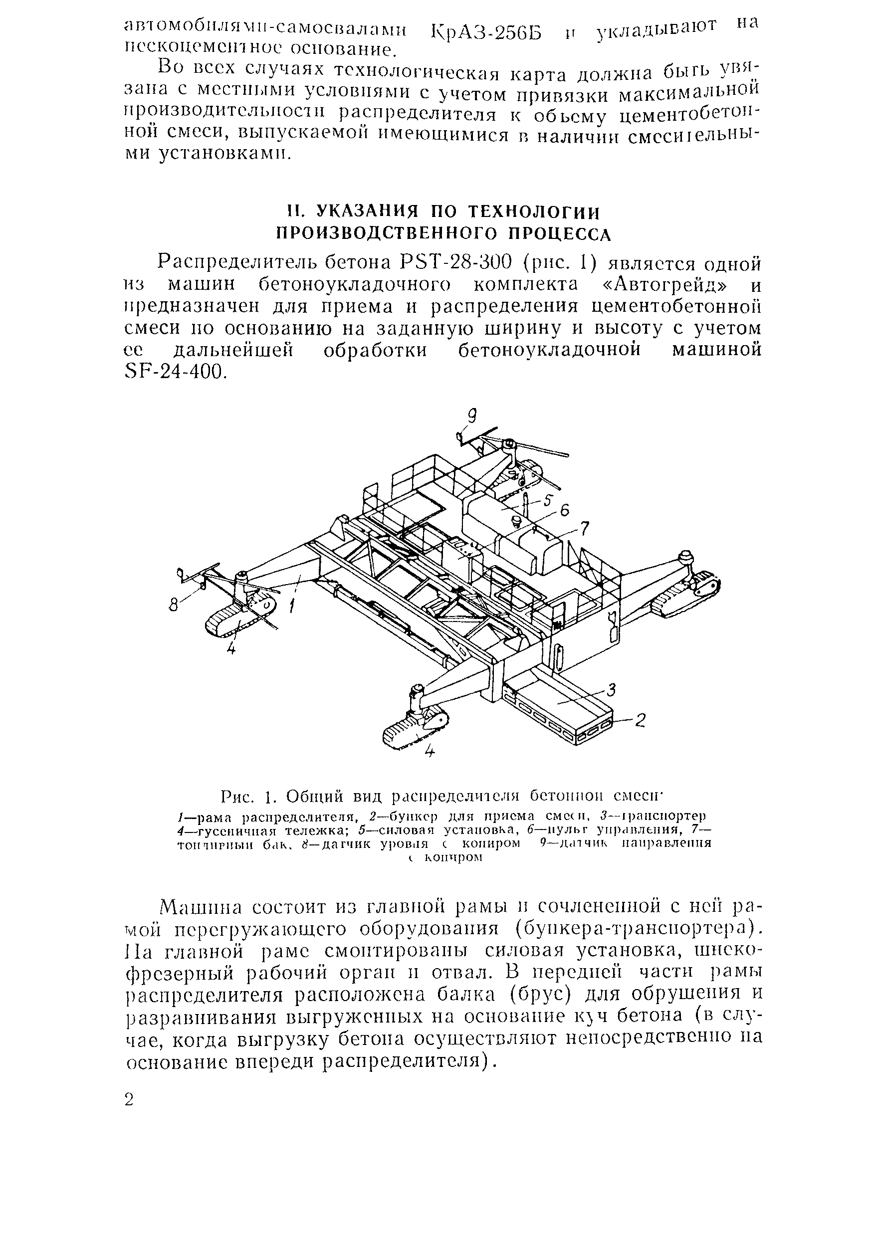 Скачать Технологическая карта Технологическая карта. Распределение  цементобетонной смеси распределителем бетона PST-28-300 при устройстве  цементобетонных аэродромных покрытий