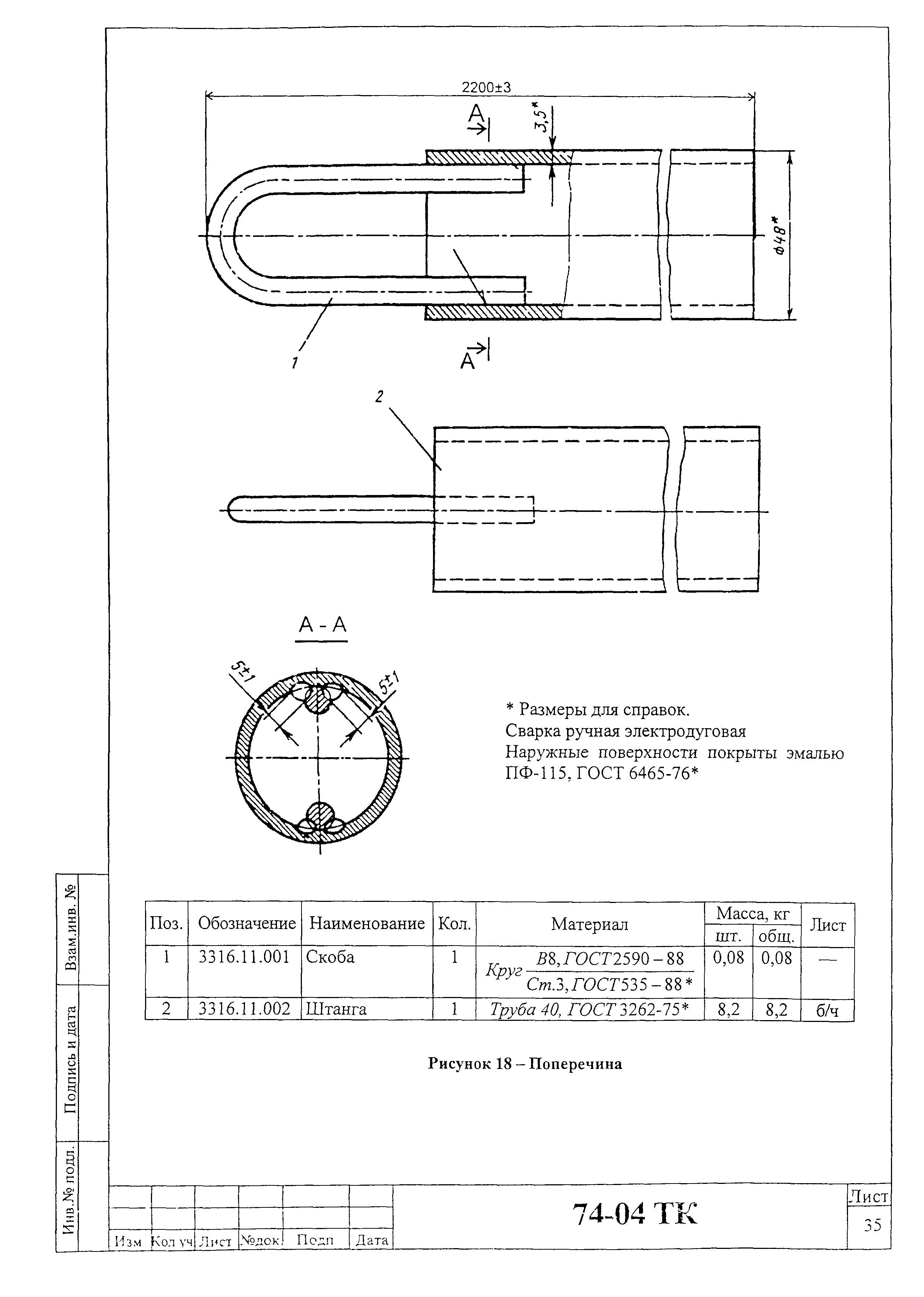 Технологическая карта 74-04 ТК