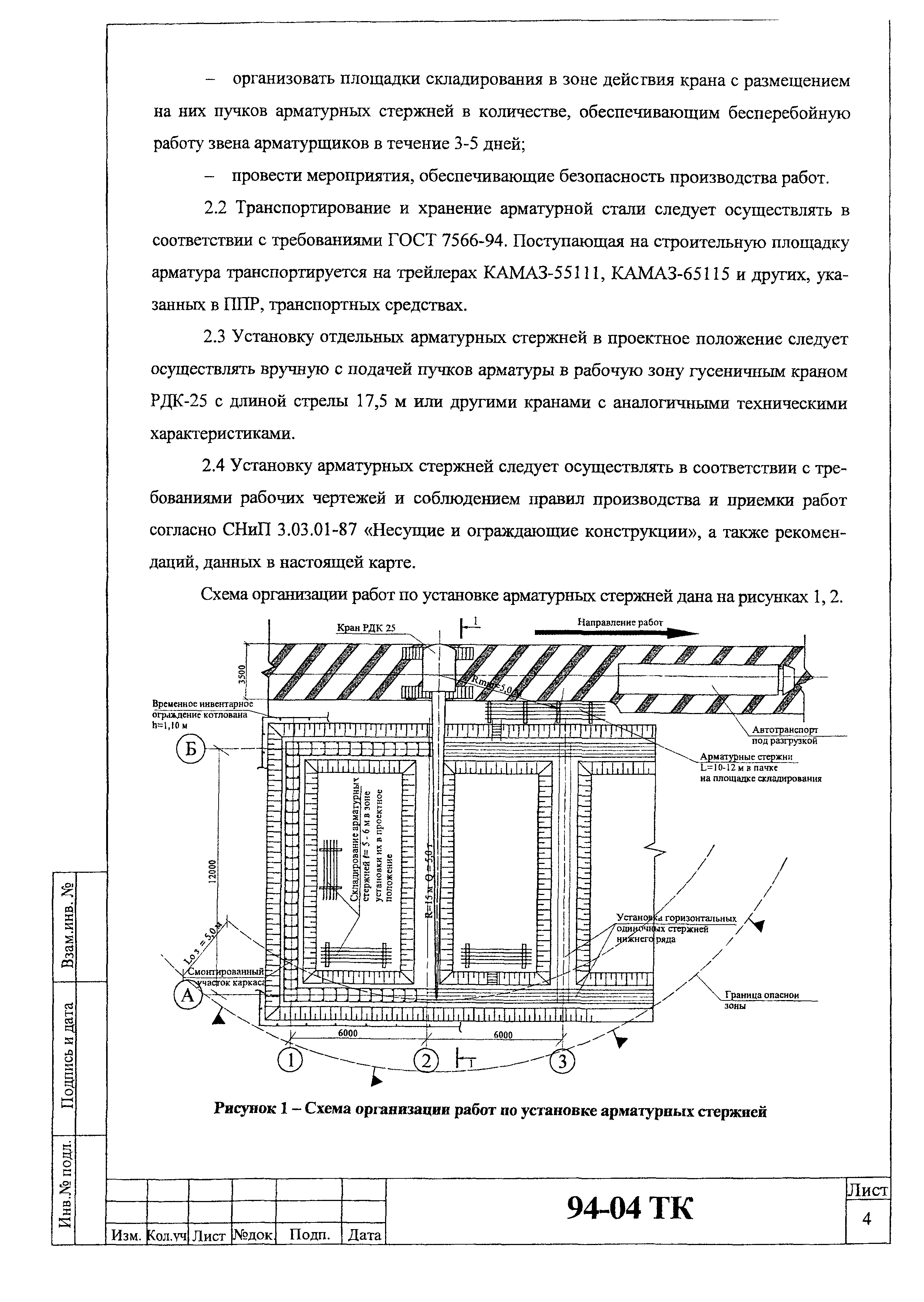 Технологическая карта 94-04 ТК