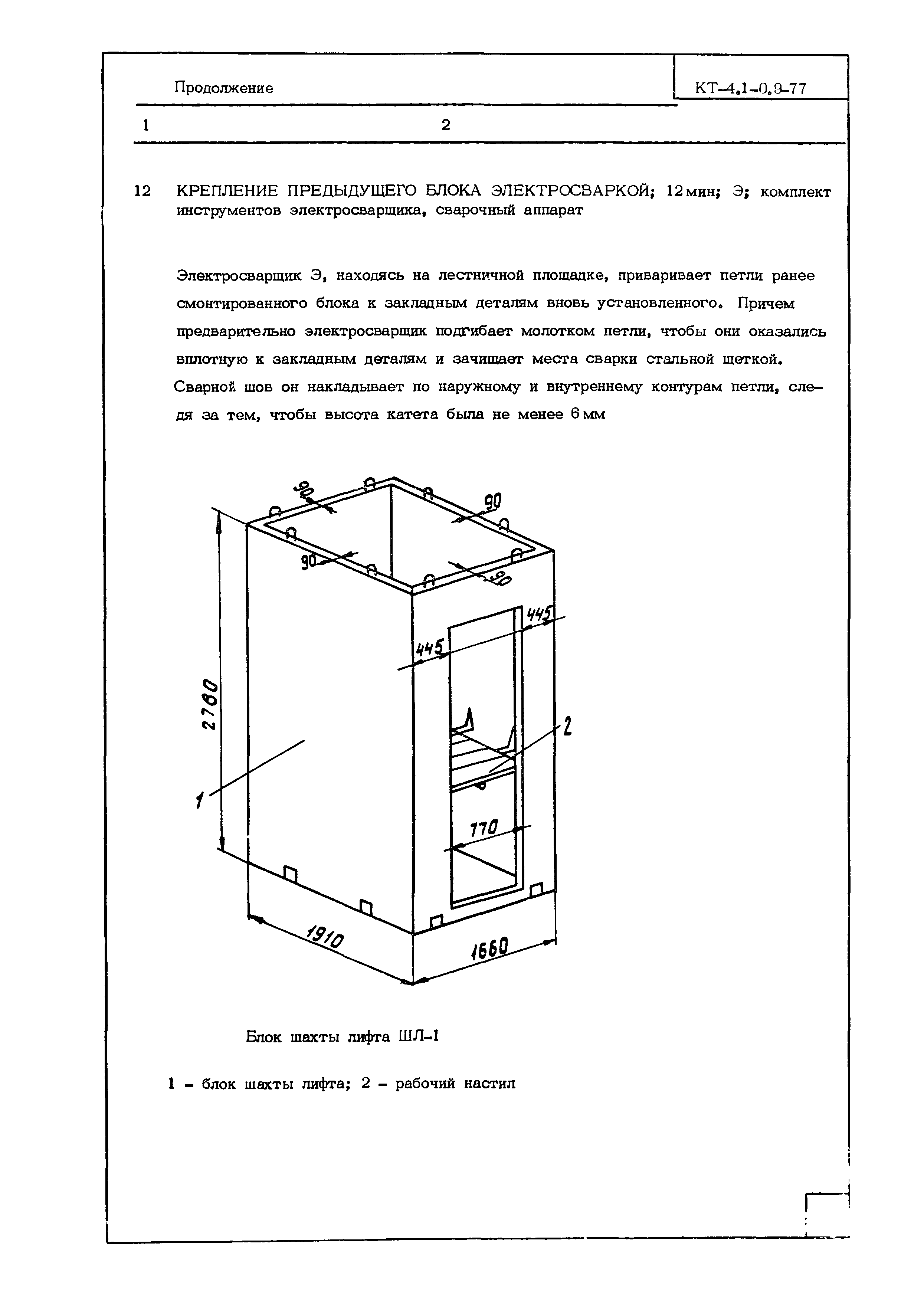 Технологическая карта КТ-4.1-0.9-77